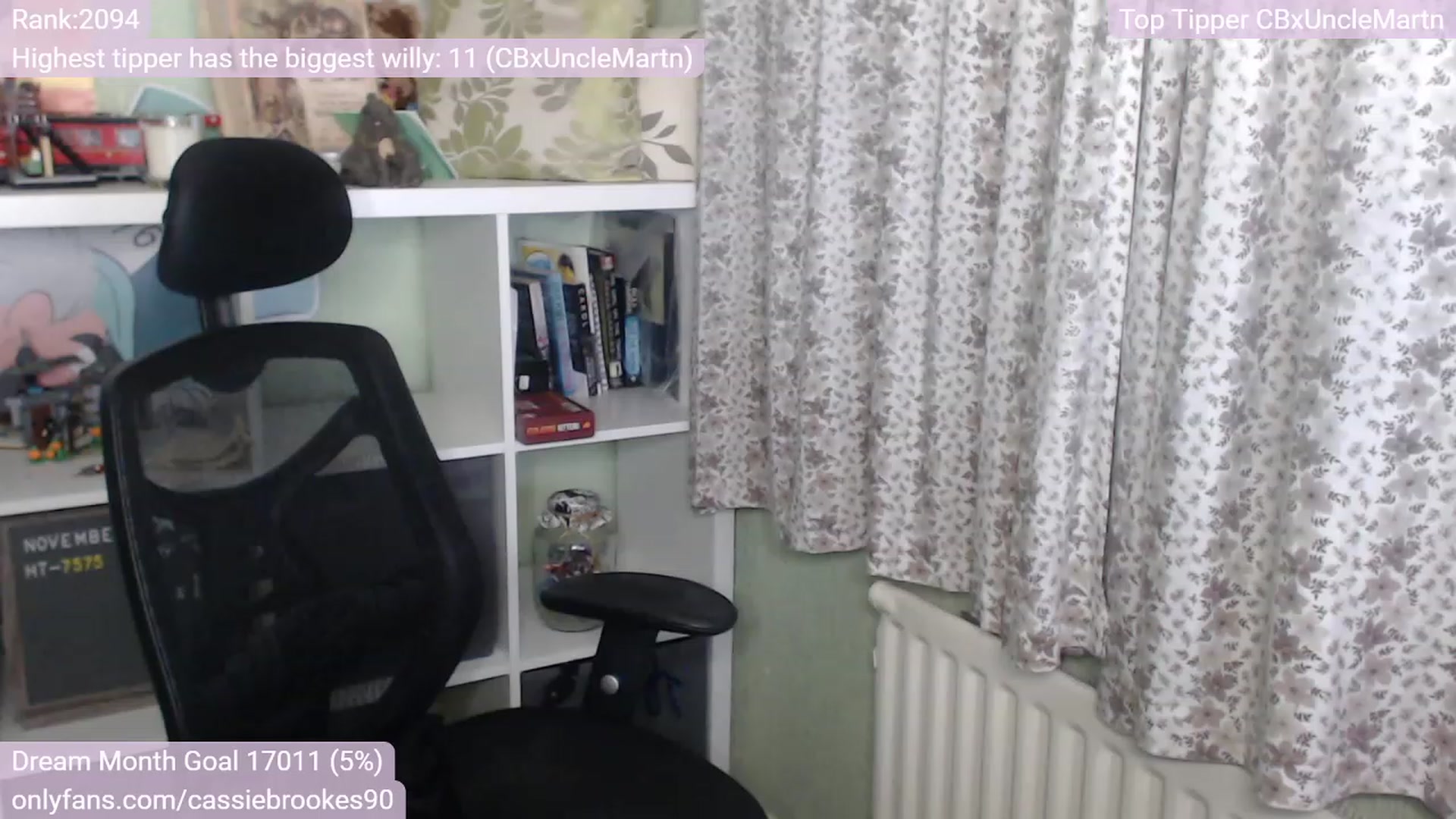 Gallery image thumbnail from CassieBrookes's myfreecams stream on, 11/26/2022, 18:37 image 19 of 20