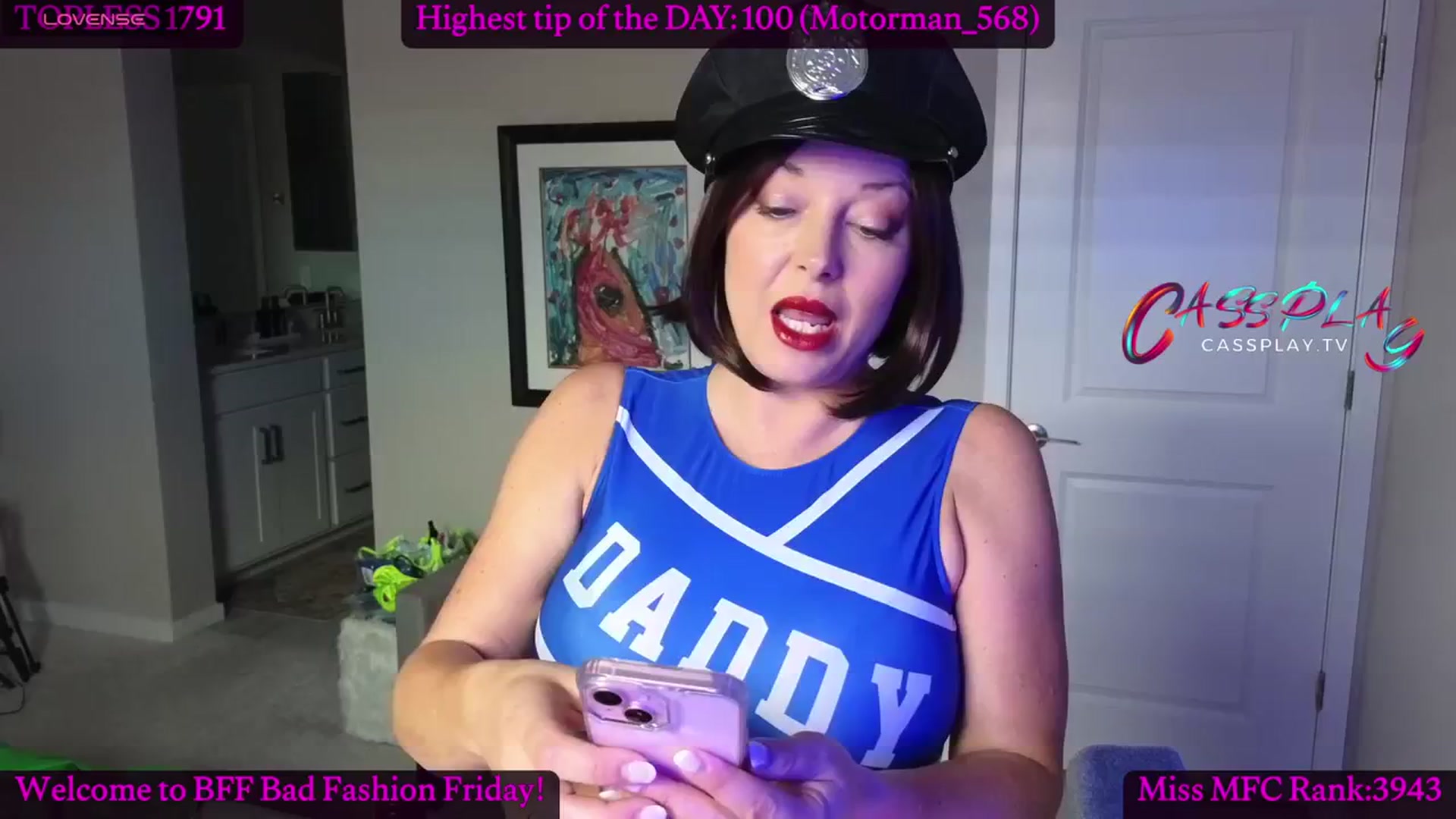 Gallery image thumbnail from Cassplay's myfreecams stream on, 02/02/2024, 18:56 image 7 of 20