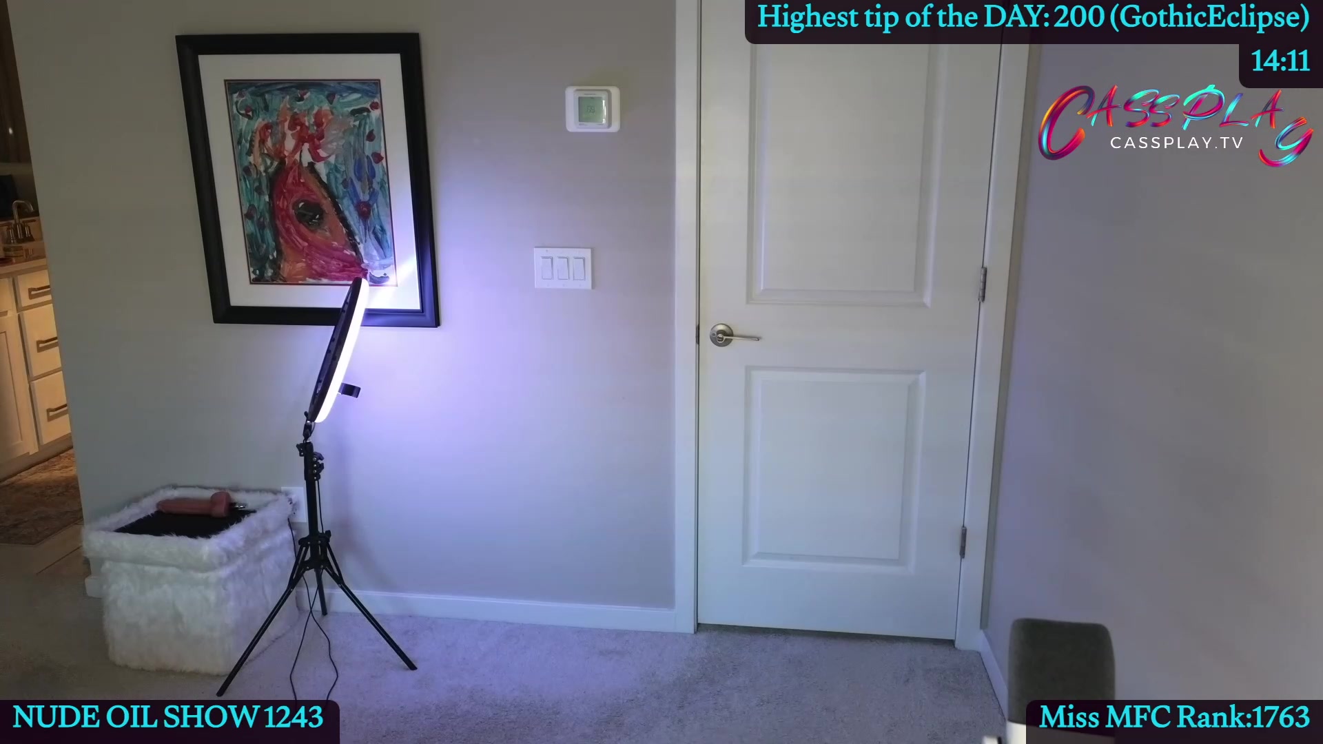 Gallery image thumbnail from Cassplay's myfreecams stream on, 02/12/2024, 21:01 image 13 of 20