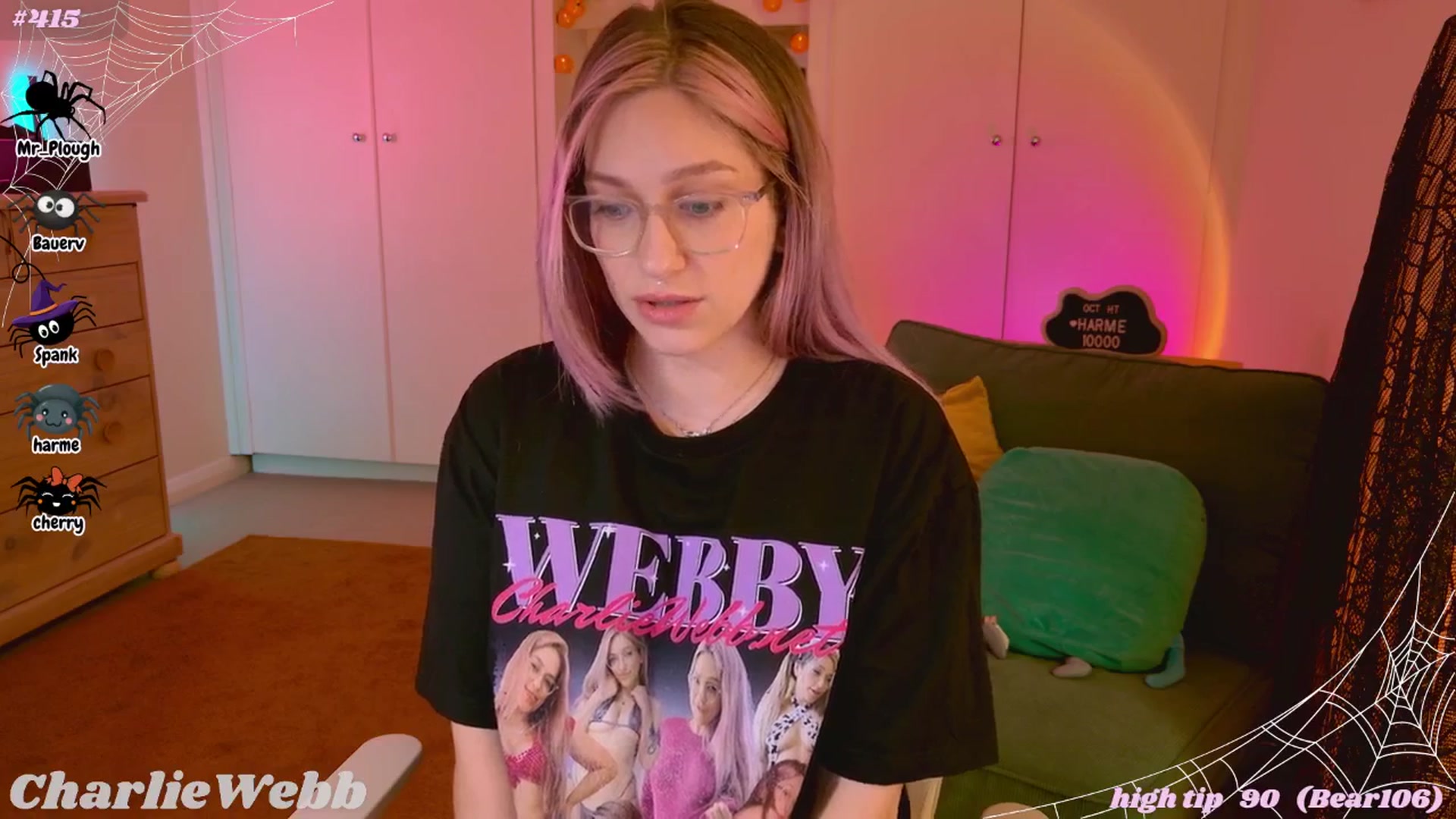 Gallery image thumbnail from CharlieWebb's myfreecams stream on, 10/19/2025, 08:13 image 20 of 20