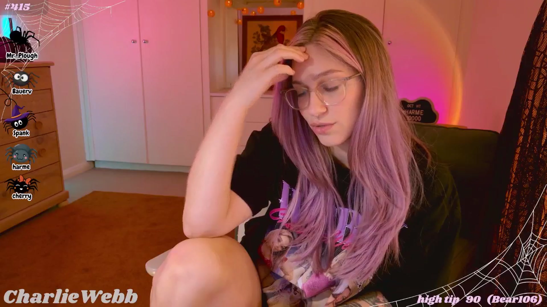Gallery image thumbnail from CharlieWebb's myfreecams stream on, 10/19/2025, 08:52 image 5 of 20