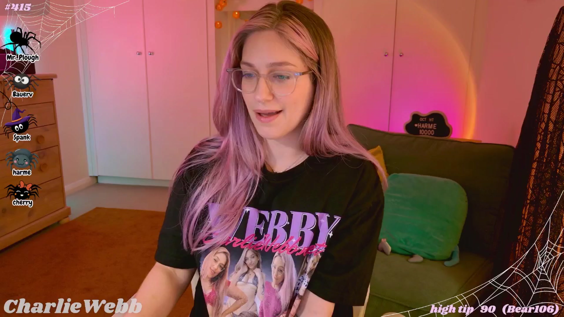Gallery image thumbnail from CharlieWebb's myfreecams stream on, 10/19/2025, 08:52 image 1 of 20