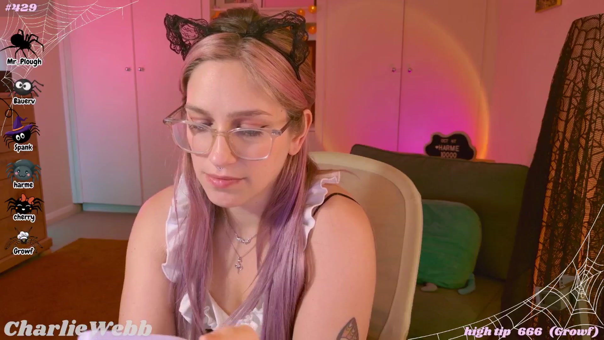 Gallery image thumbnail from CharlieWebb's myfreecams stream on, 10/21/2025, 08:43 image 7 of 20