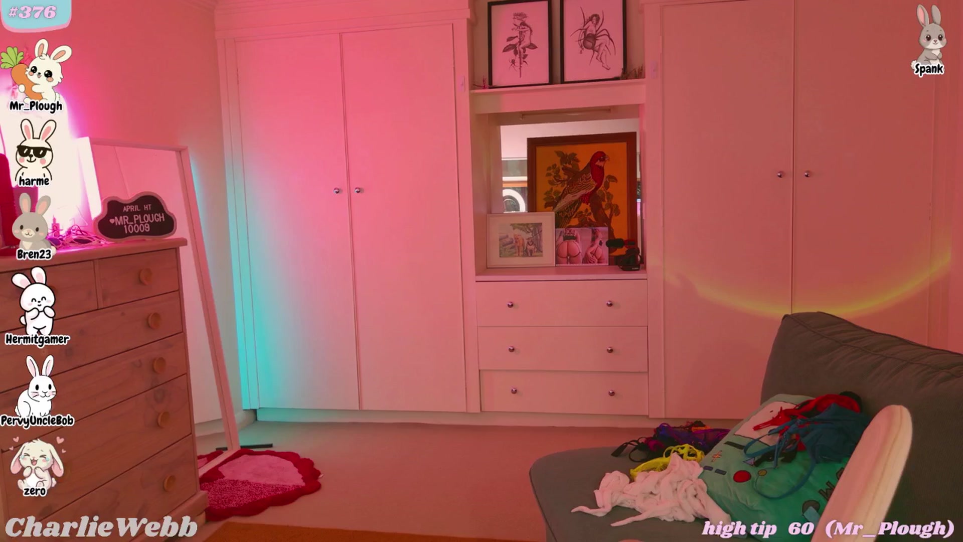 Gallery image thumbnail from CharlieWebb's myfreecams stream on, 04/16/2026, 08:45 image 14 of 20
