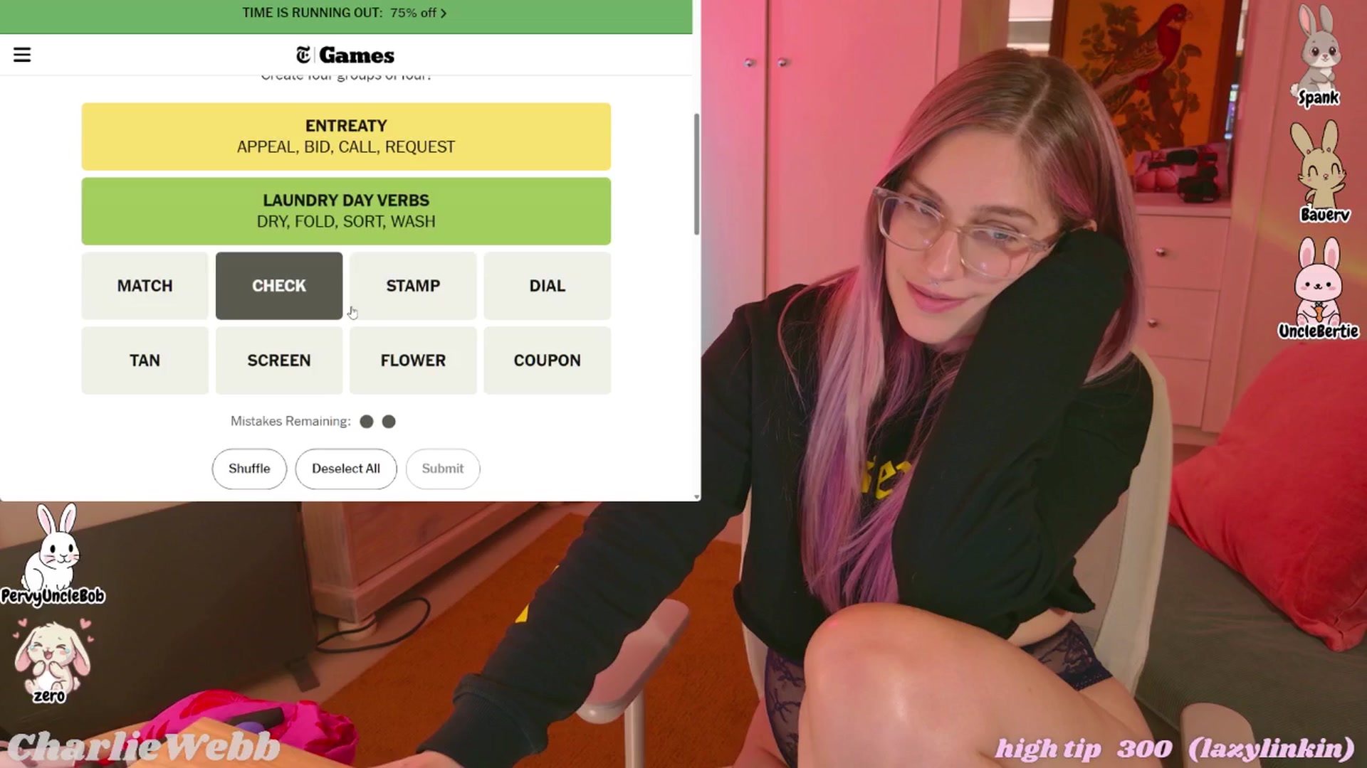 Gallery image thumbnail from CharlieWebb's myfreecams stream on, 04/28/2026, 09:18 image 12 of 20