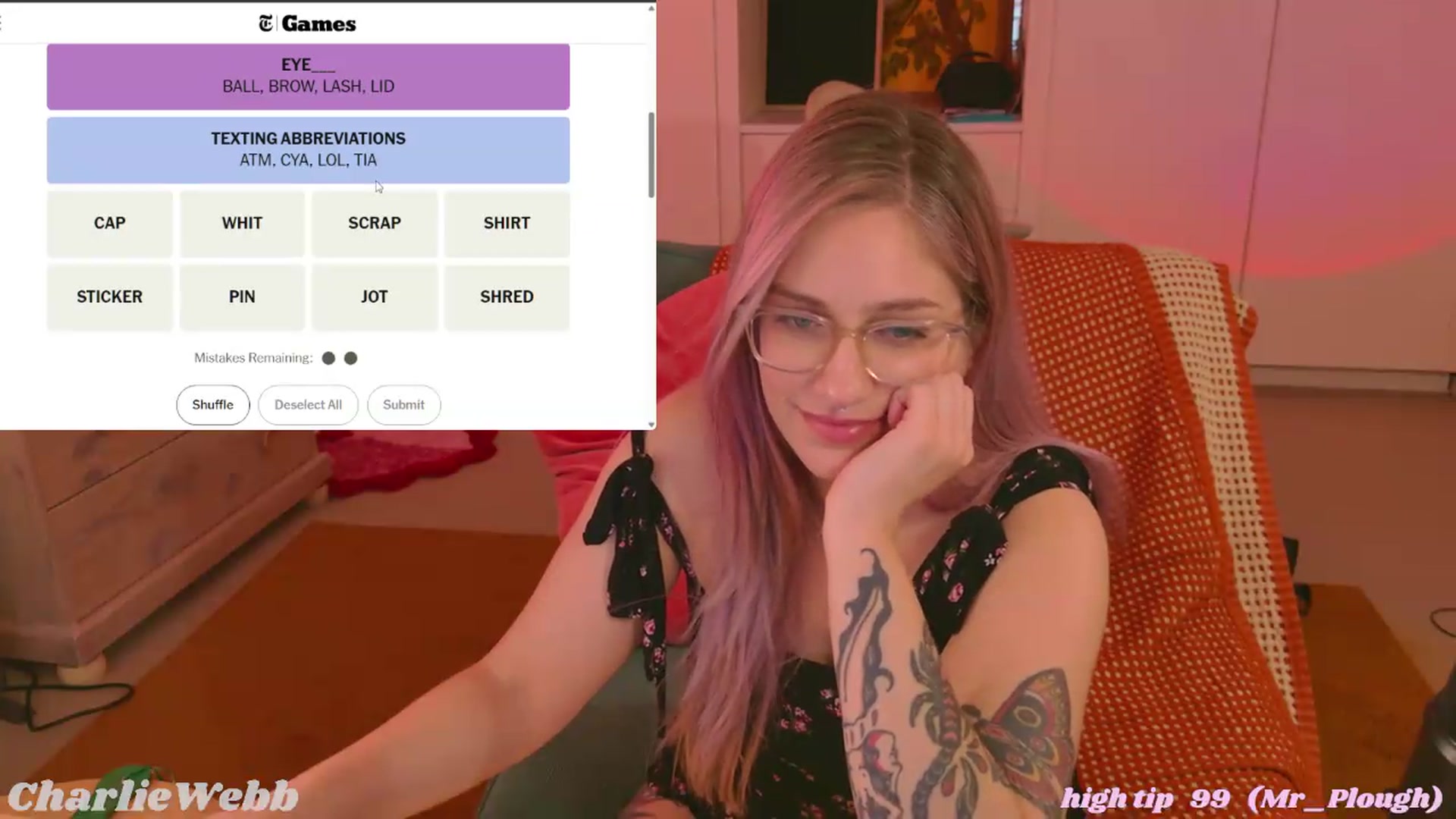 Gallery image thumbnail from CharlieWebb's myfreecams stream on, 05/25/2026, 04:26 image 17 of 20