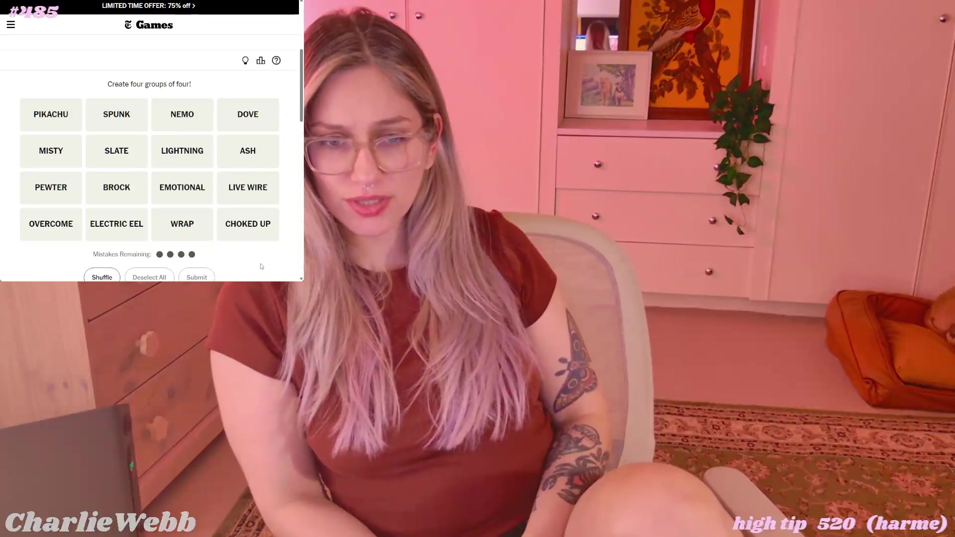 Gallery image thumbnail from CharlieWebb's myfreecams stream on, 08/27/2026, 08:55 image 18 of 20