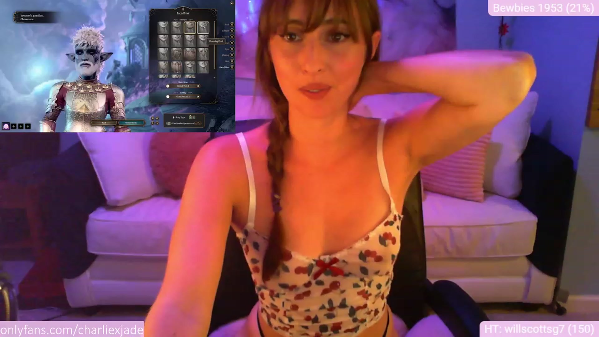 Gallery image thumbnail from Charliexjade's myfreecams stream on, 08/28/2023, 04:21 image 8 of 20