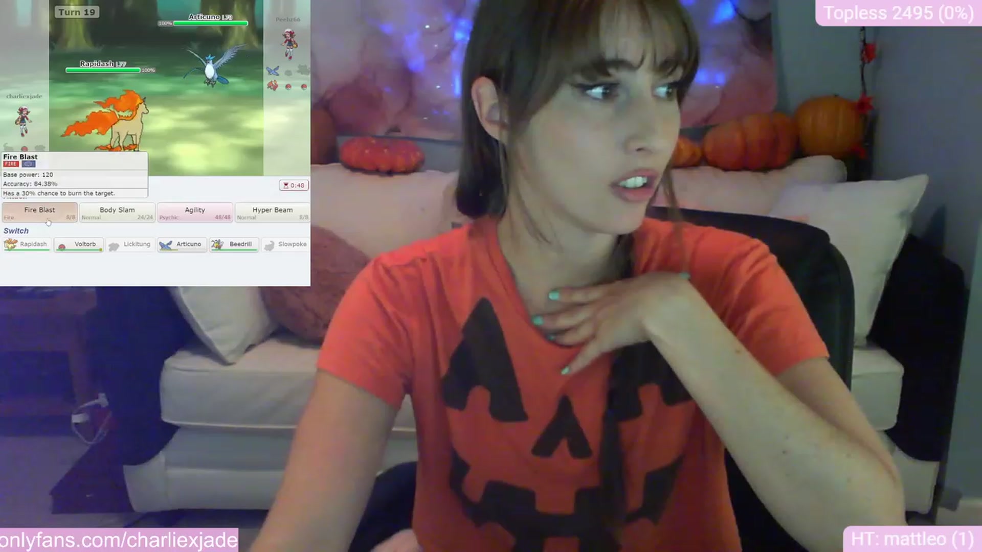 Gallery image thumbnail from Charliexjade's myfreecams stream on, 10/05/2023, 19:17 image 17 of 20