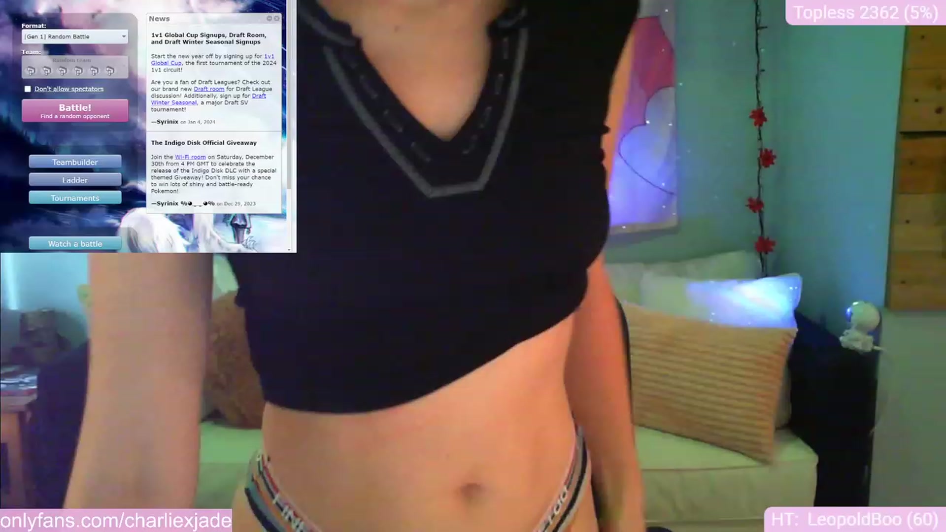 Gallery image thumbnail from Charliexjade's myfreecams stream on, 01/08/2024, 18:03 image 10 of 20