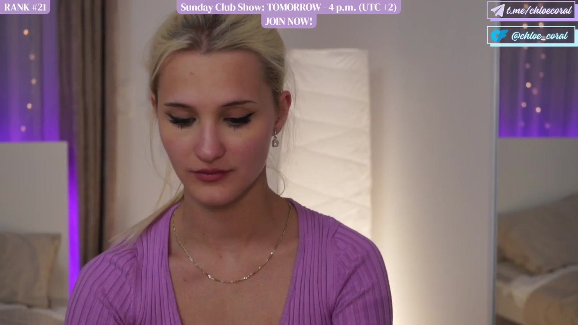 Gallery image thumbnail from ChloeCoral's myfreecams stream on, 06/08/2024, 20:34 image 16 of 20