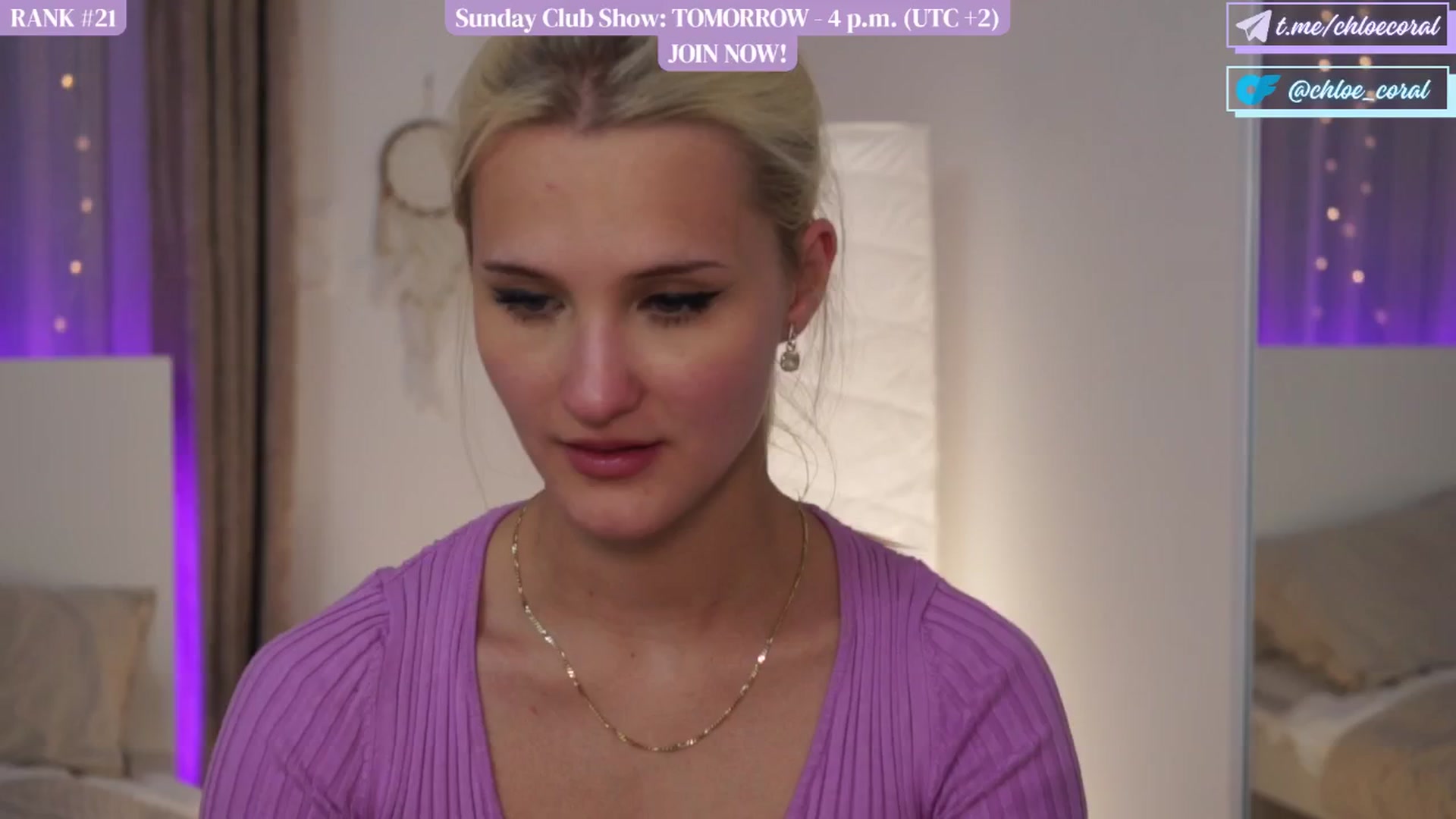 Gallery image thumbnail from ChloeCoral's myfreecams stream on, 06/08/2024, 20:34 image 14 of 20