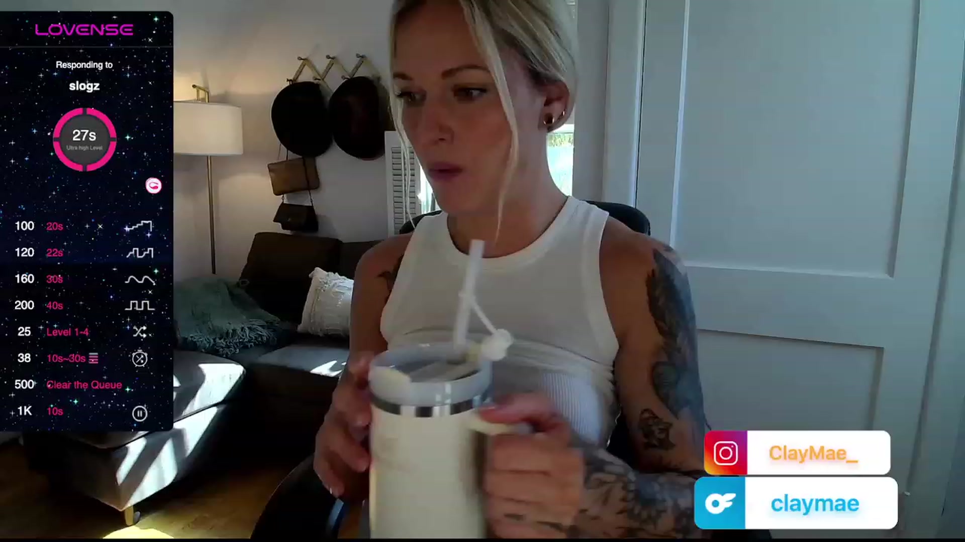 Gallery image thumbnail from ClayMae011's myfreecams stream on, 10/19/2023, 15:46 image 12 of 20