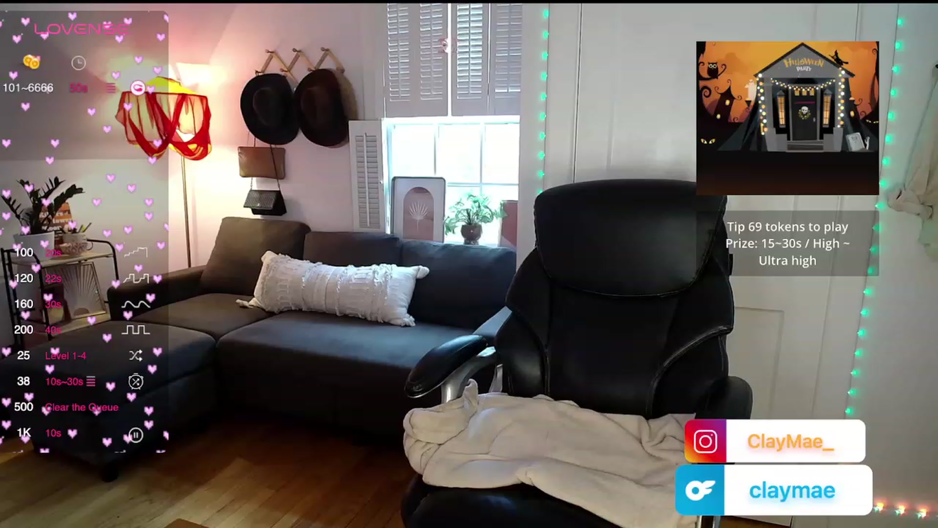 Gallery image thumbnail from ClayMae011's myfreecams stream on, 10/31/2023, 15:57 image 2 of 20