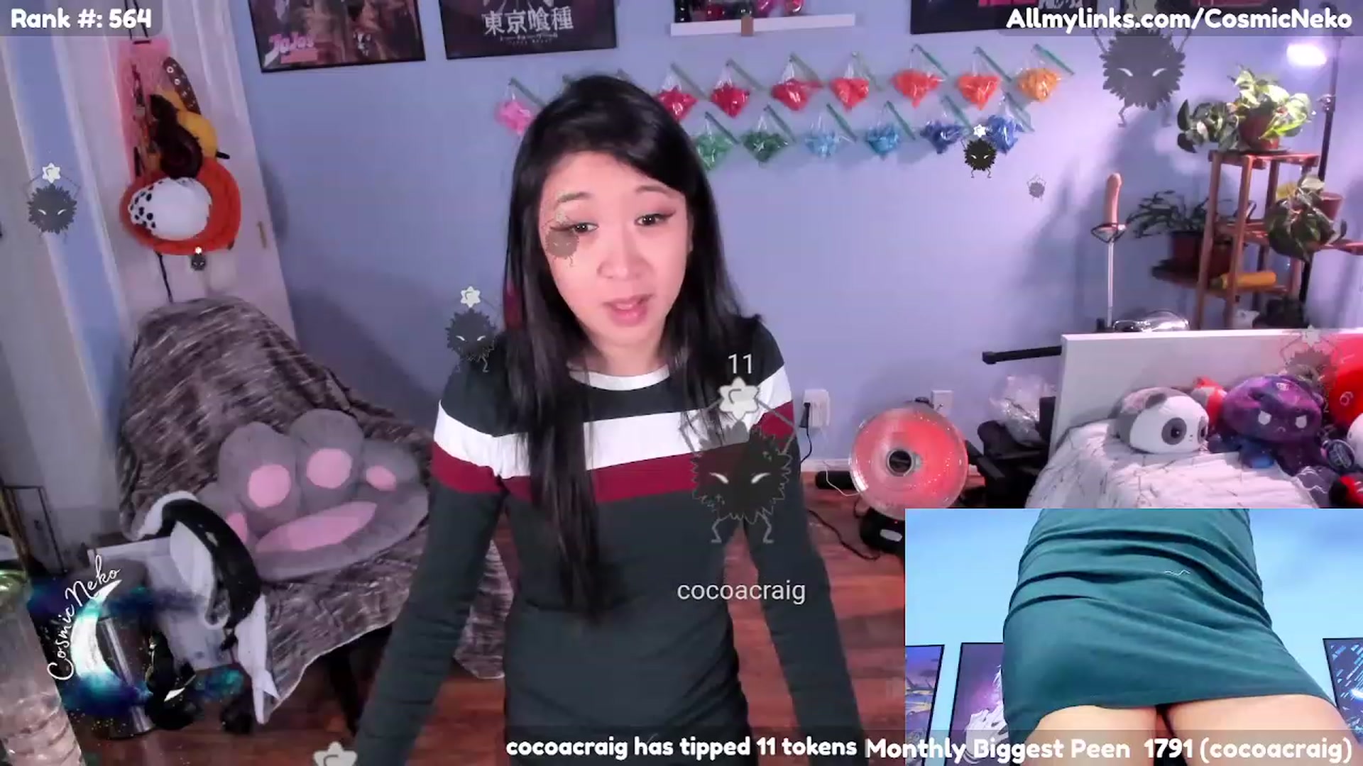 Gallery image thumbnail from CosmicNeko's myfreecams stream on, 02/01/2023, 05:48 image 14 of 20