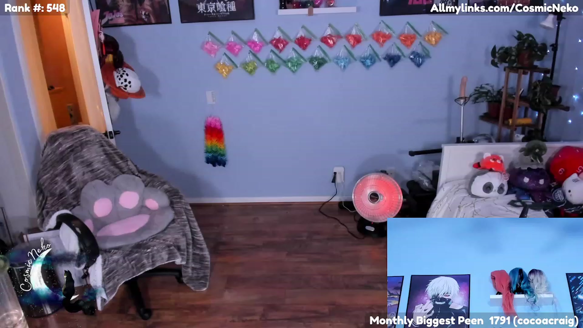 Gallery image thumbnail from CosmicNeko's myfreecams stream on, 02/01/2023, 07:48 image 13 of 20