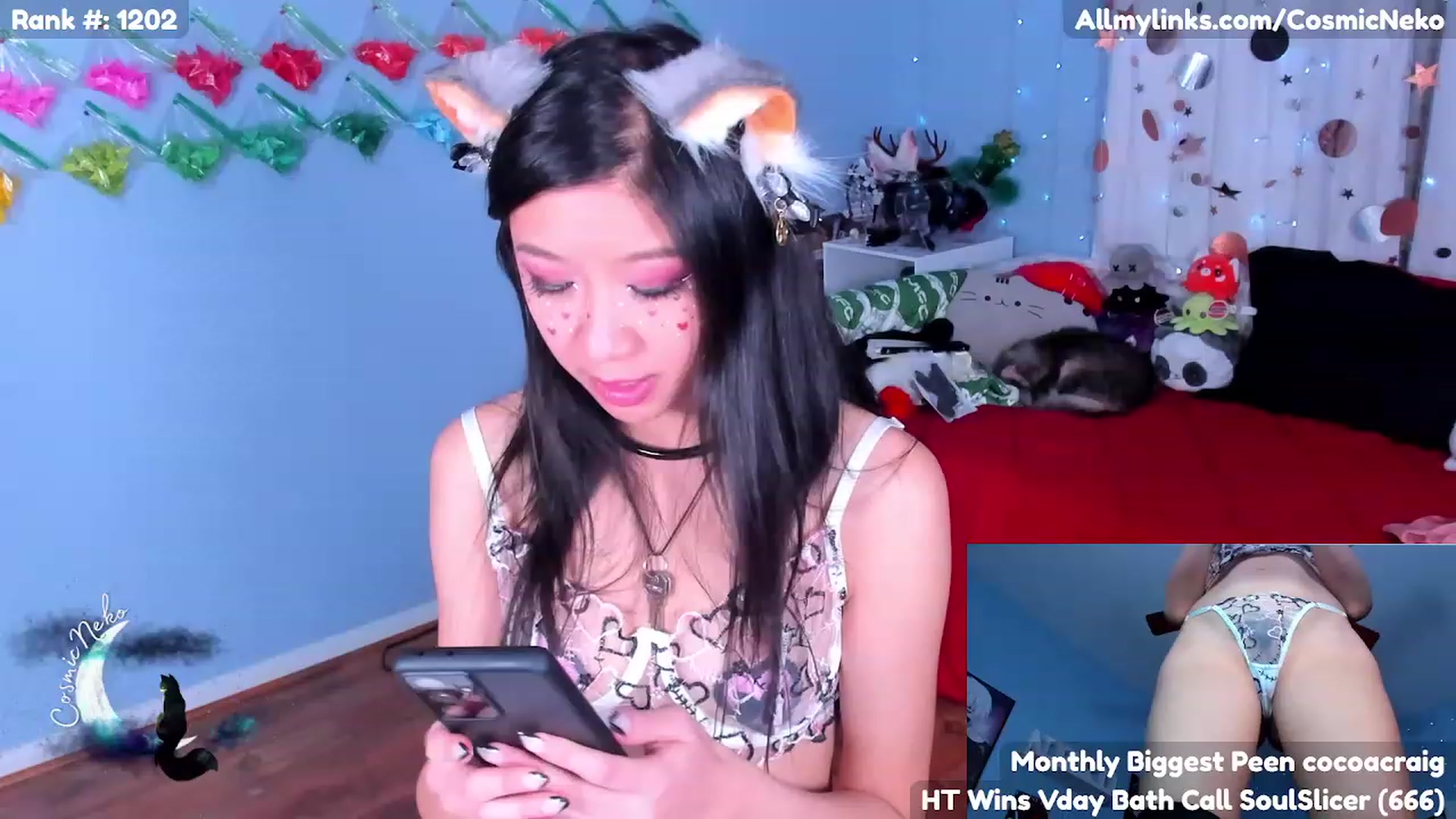 Gallery image thumbnail from CosmicNeko's myfreecams stream on, 02/15/2023, 04:50 image 20 of 20