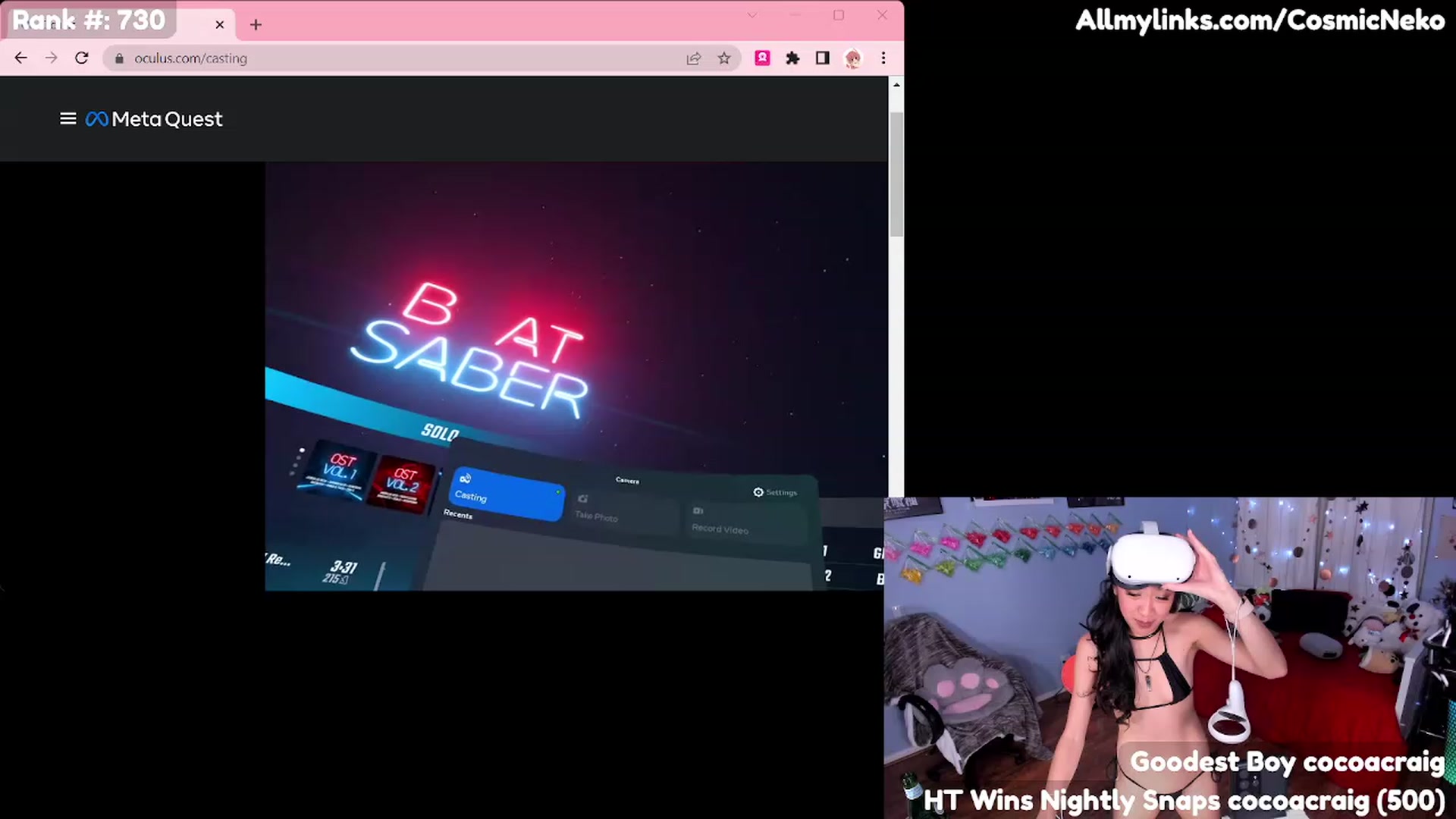 Gallery image thumbnail from CosmicNeko's myfreecams stream on, 02/24/2023, 07:21 image 6 of 20