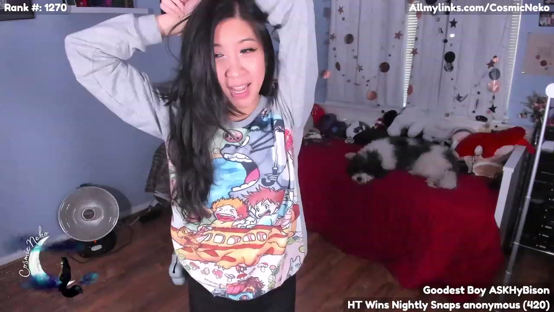 Gallery image thumbnail from CosmicNeko's myfreecams stream on, 04/07/2023, 22:14 image 2 of 20