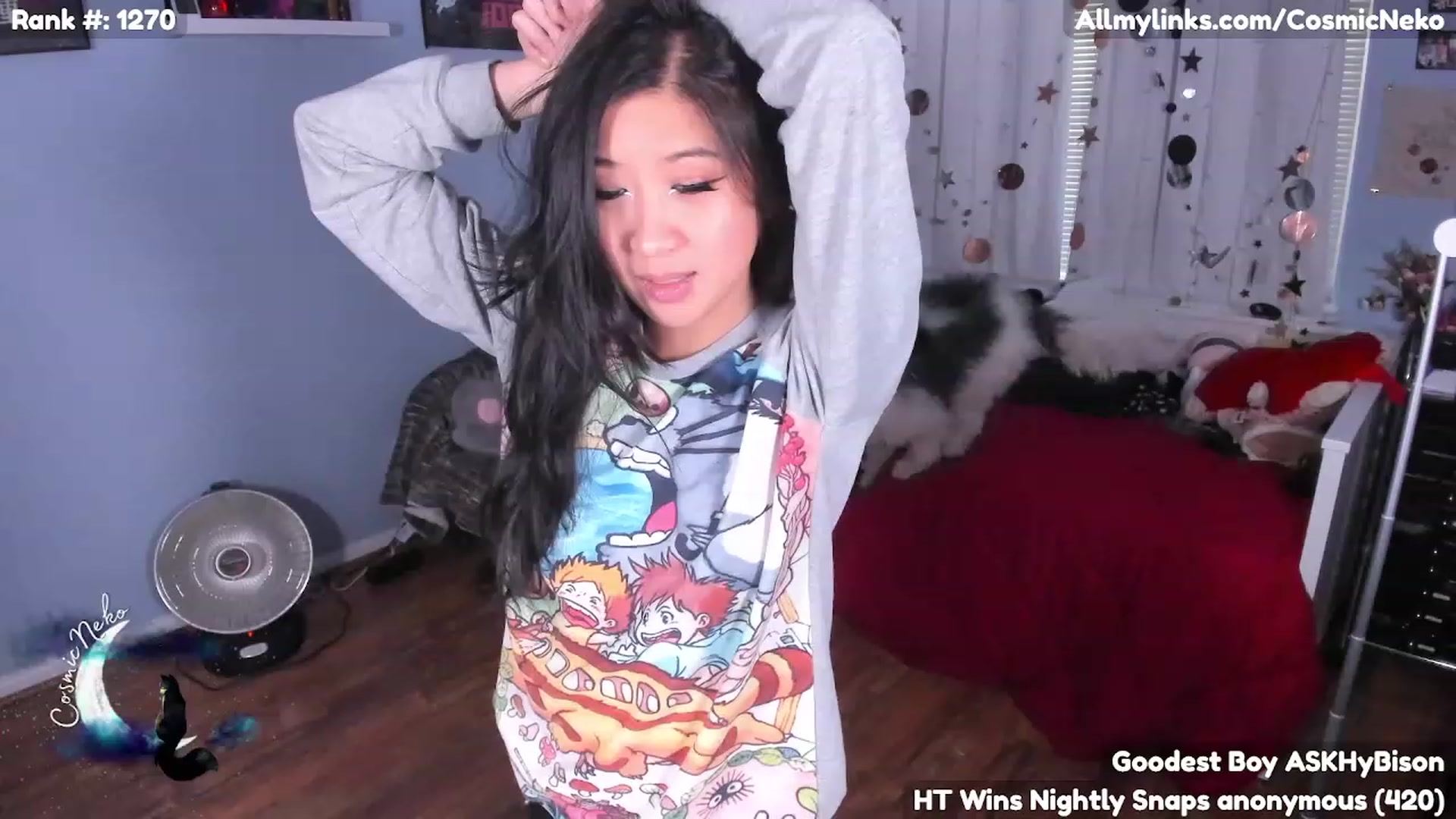 Gallery image thumbnail from CosmicNeko's myfreecams stream on, 04/07/2023, 22:14 image 3 of 20