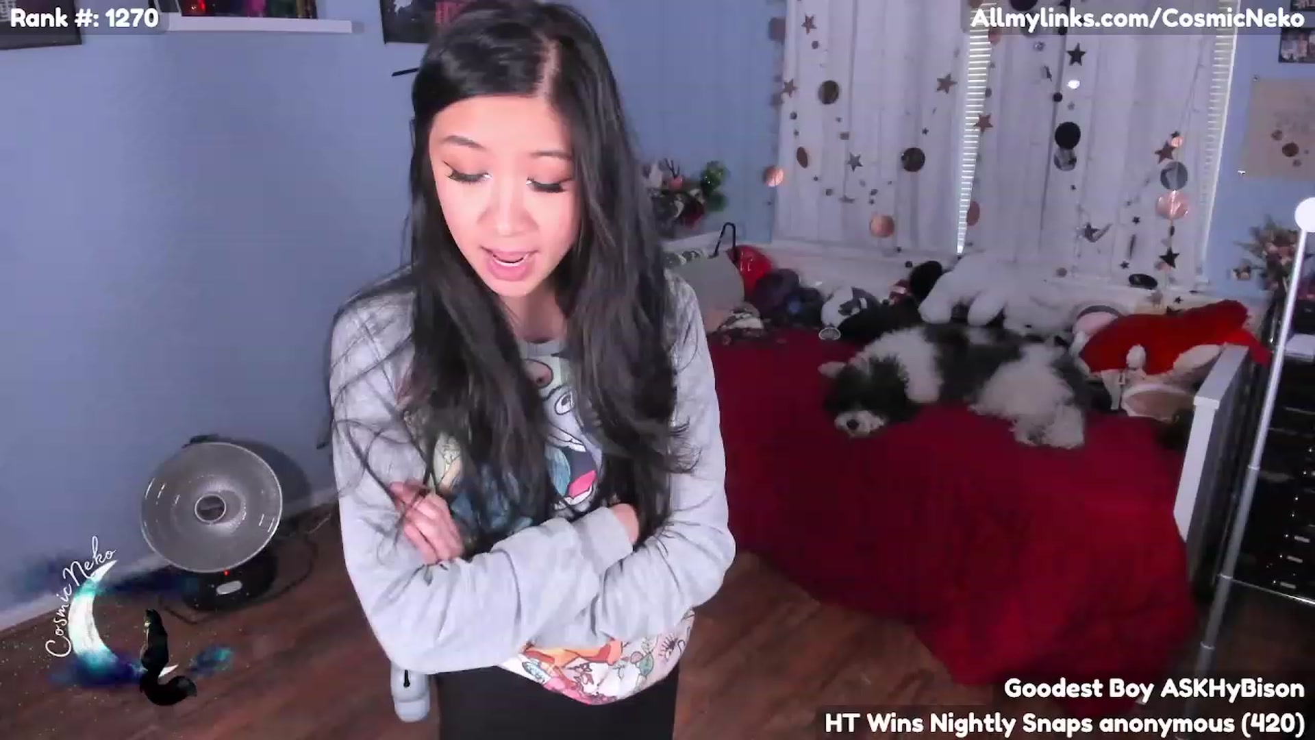 Gallery image thumbnail from CosmicNeko's myfreecams stream on, 04/07/2023, 22:14 image 1 of 20