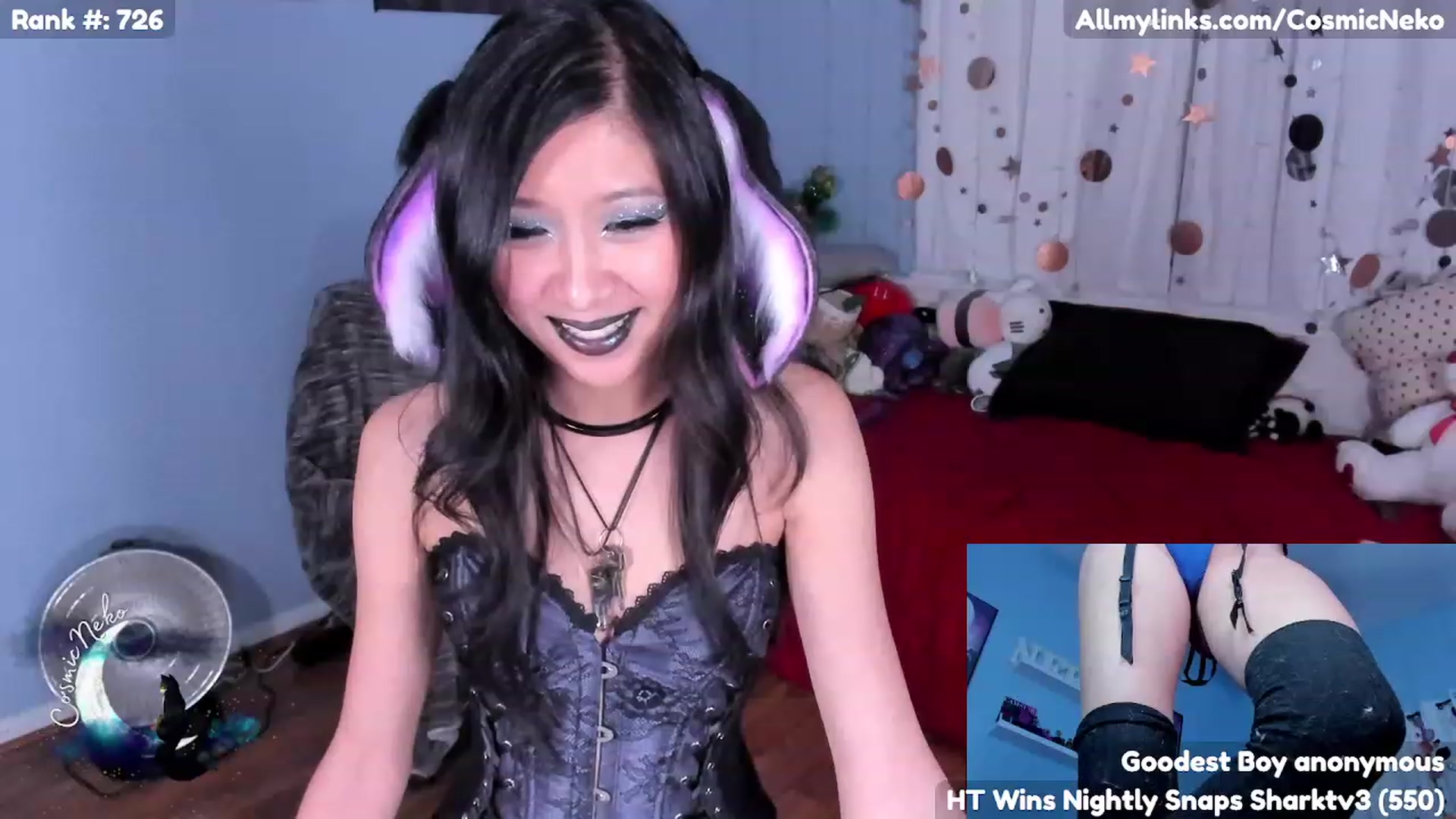 Gallery image thumbnail from CosmicNeko's myfreecams stream on, 04/12/2023, 05:08 image 11 of 20