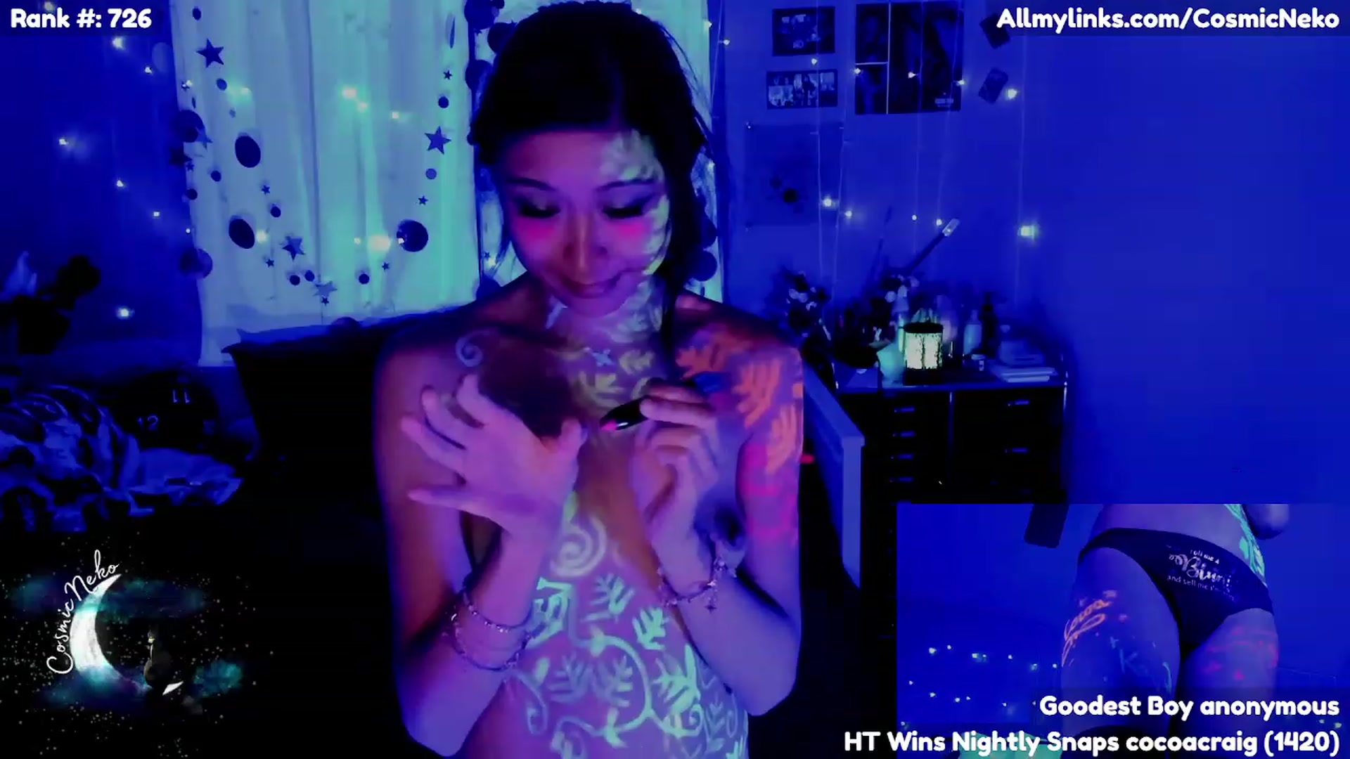 Gallery image thumbnail from CosmicNeko's myfreecams stream on, 04/21/2023, 06:01 image 20 of 20