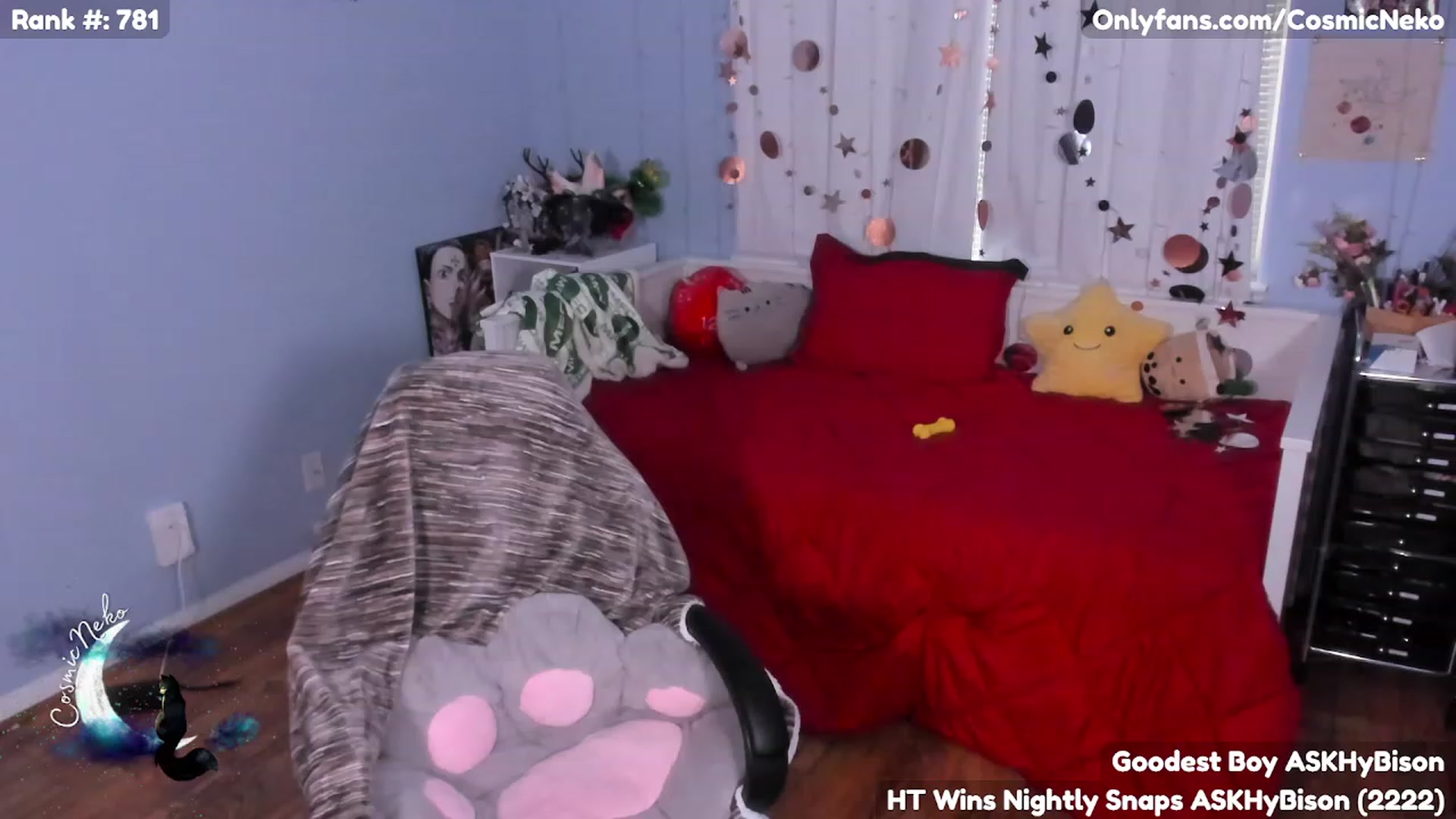 Gallery image thumbnail from CosmicNeko's myfreecams stream on, 05/02/2023, 20:08 image 12 of 20