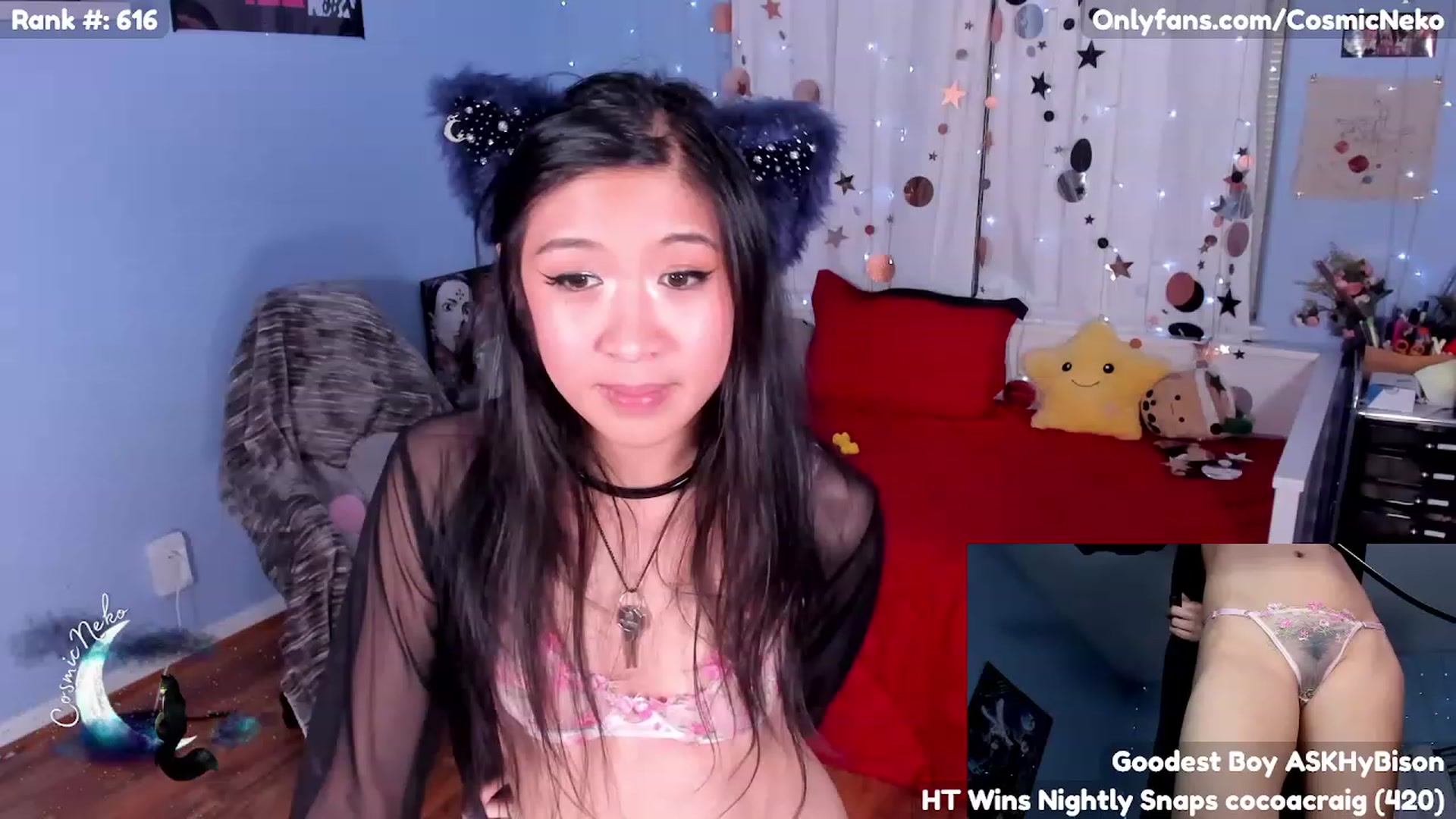 Gallery image thumbnail from CosmicNeko's myfreecams stream on, 05/03/2023, 04:37 image 16 of 20
