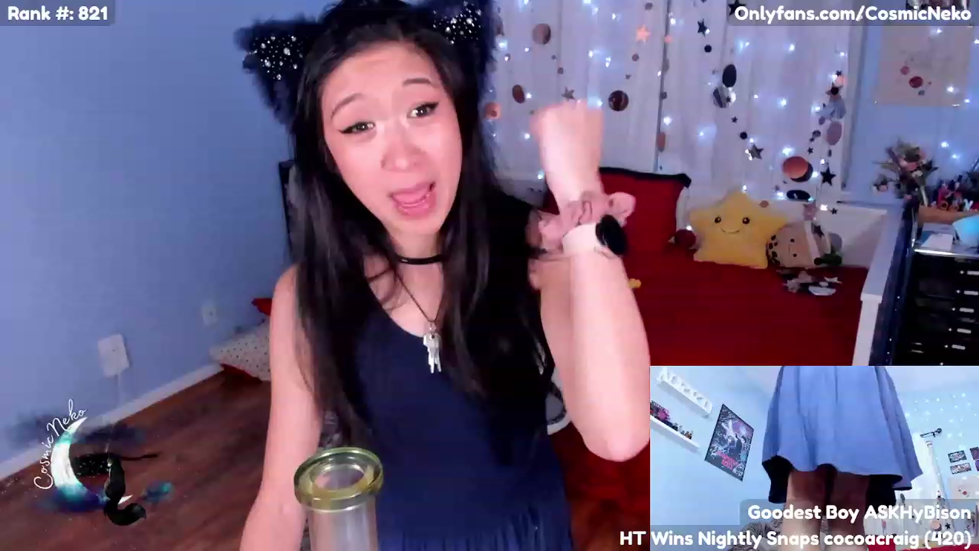 Gallery image thumbnail from CosmicNeko's myfreecams stream on, 05/03/2023, 04:37 image 4 of 20