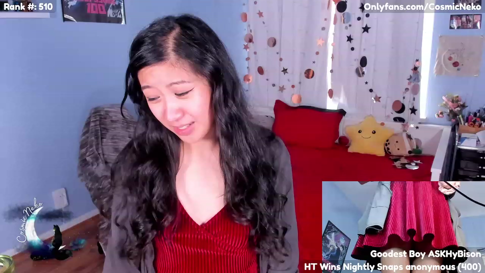 Gallery image thumbnail from CosmicNeko's myfreecams stream on, 05/03/2023, 16:54 image 14 of 20