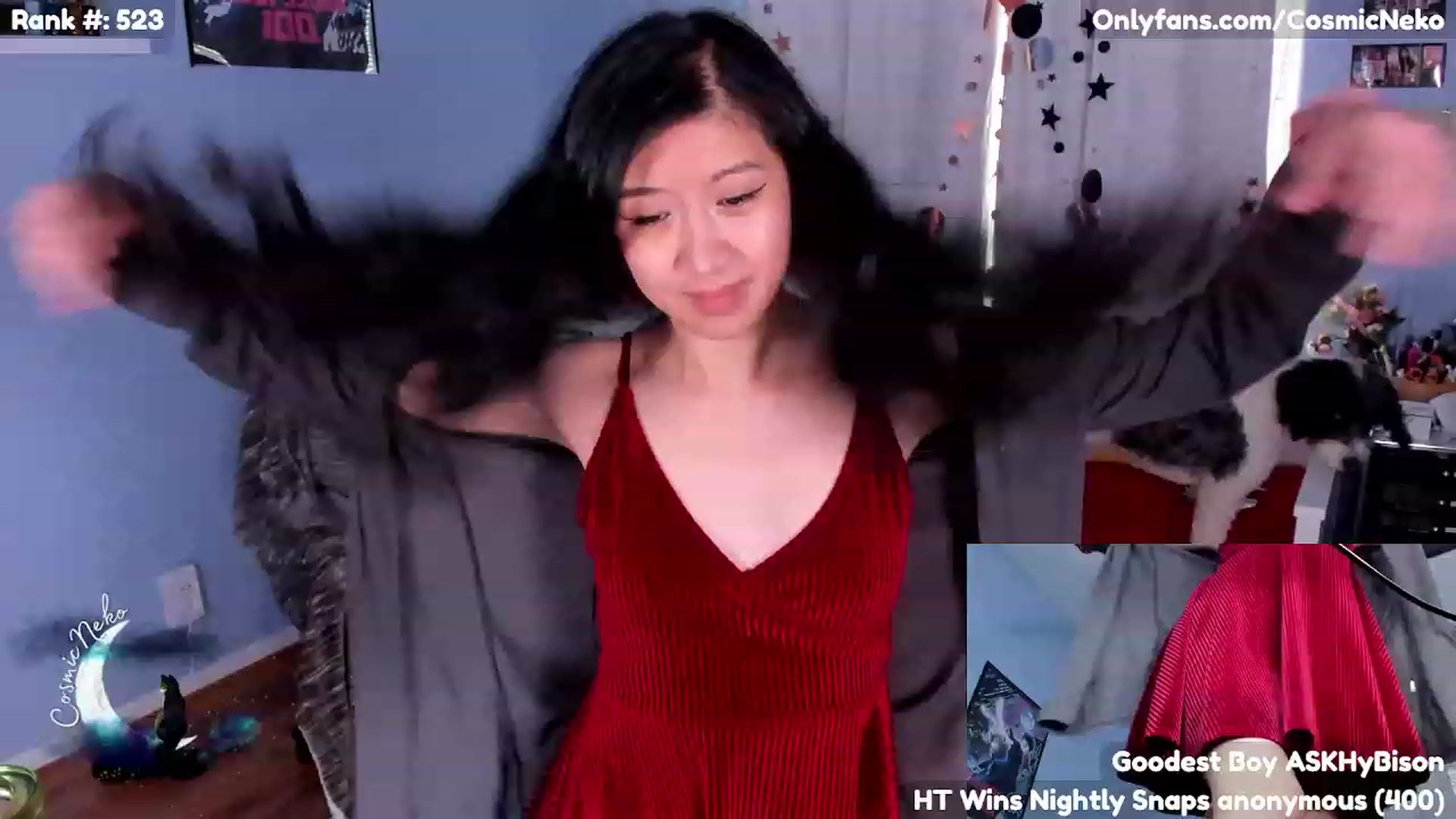 Gallery image thumbnail from CosmicNeko's myfreecams stream on, 05/03/2023, 16:54 image 11 of 20