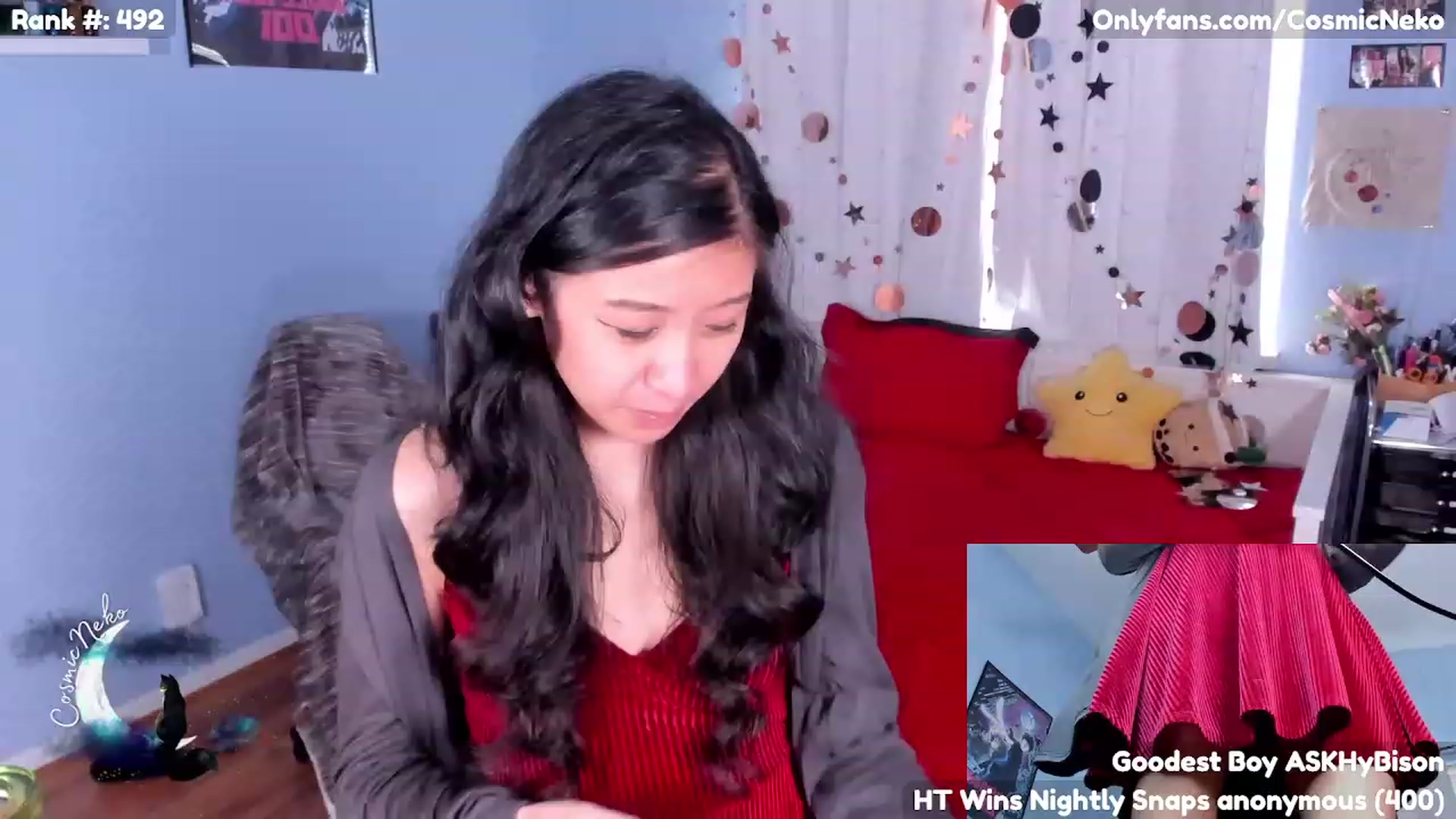 Gallery image thumbnail from CosmicNeko's myfreecams stream on, 05/03/2023, 16:54 image 16 of 20