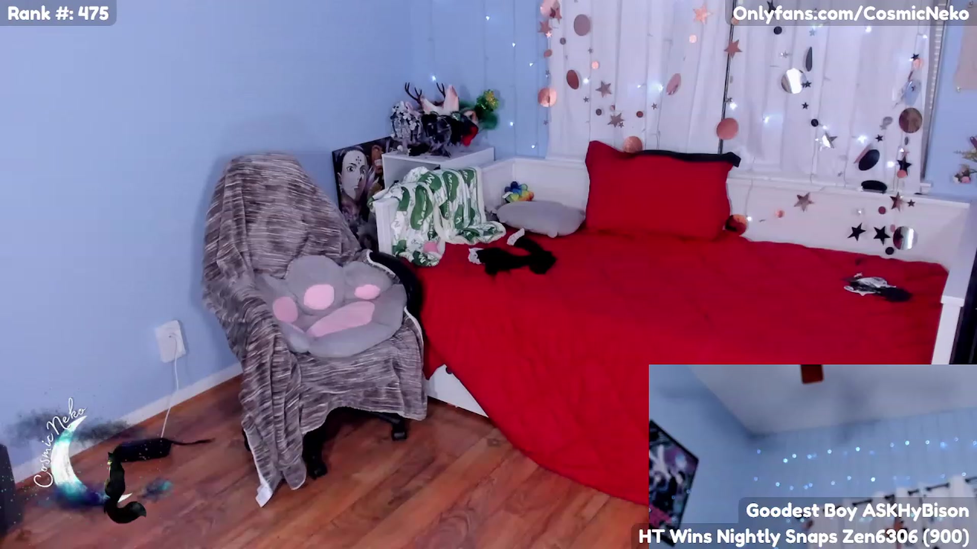 Gallery image thumbnail from CosmicNeko's myfreecams stream on, 05/06/2023, 04:42 image 7 of 20