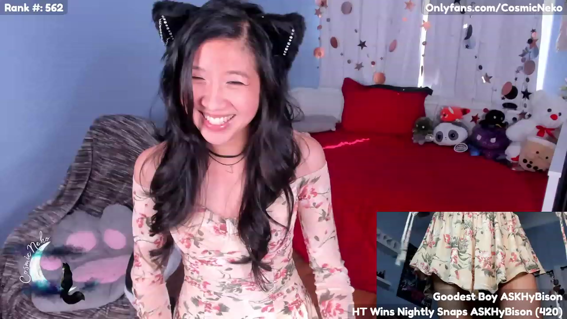 Gallery image thumbnail from CosmicNeko's myfreecams stream on, 05/11/2023, 18:32 image 7 of 20