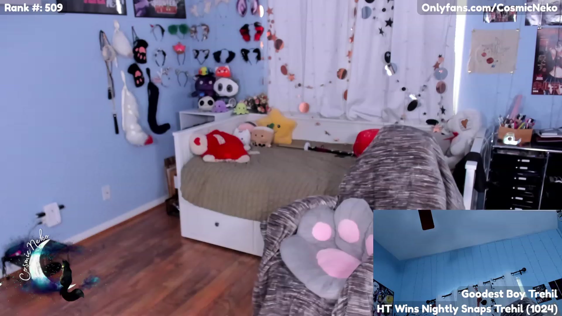 Gallery image thumbnail from CosmicNeko's myfreecams stream on, 07/01/2023, 18:00 image 11 of 20