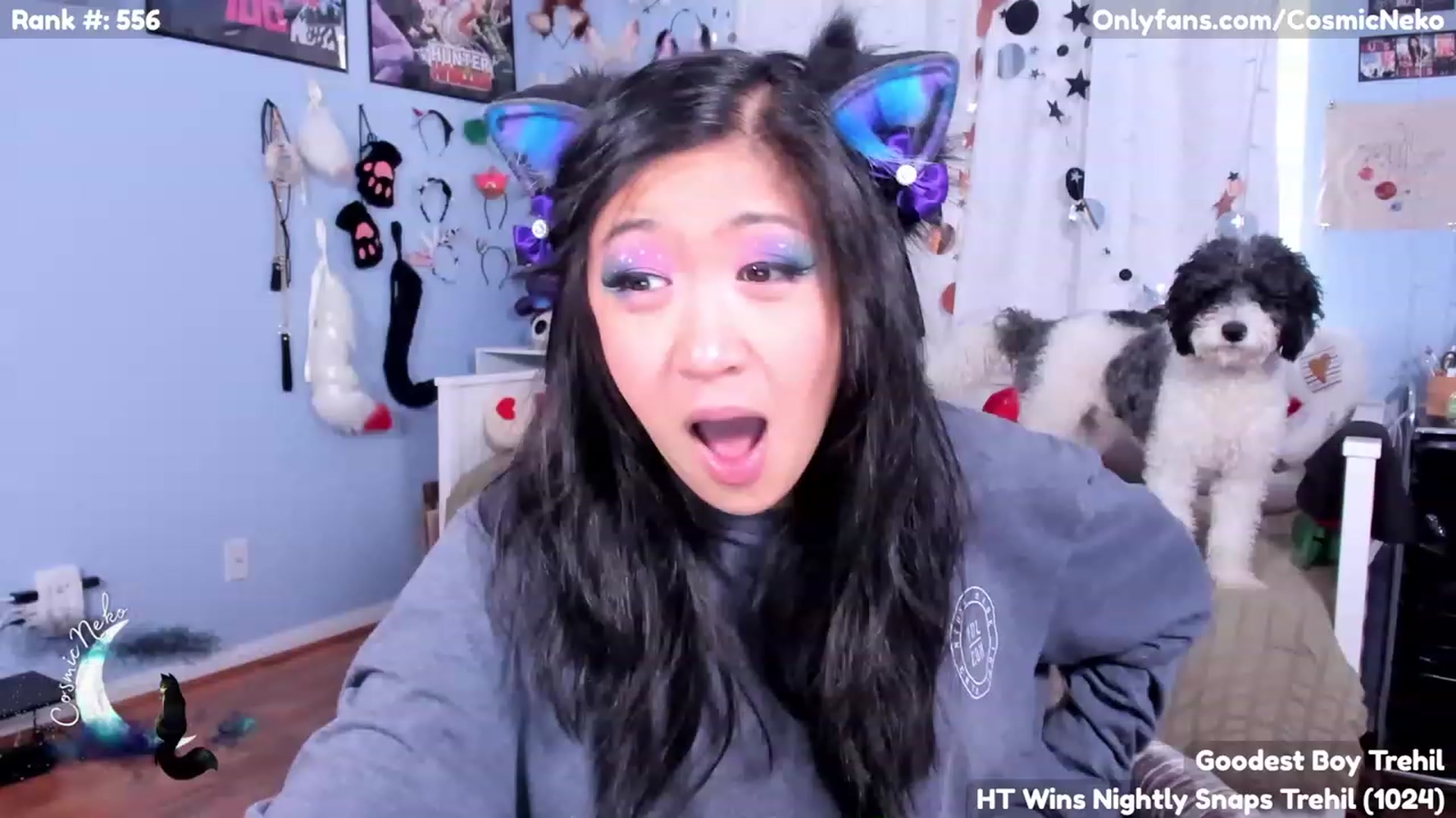 Gallery image thumbnail from CosmicNeko's myfreecams stream on, 07/01/2023, 18:00 image 5 of 20