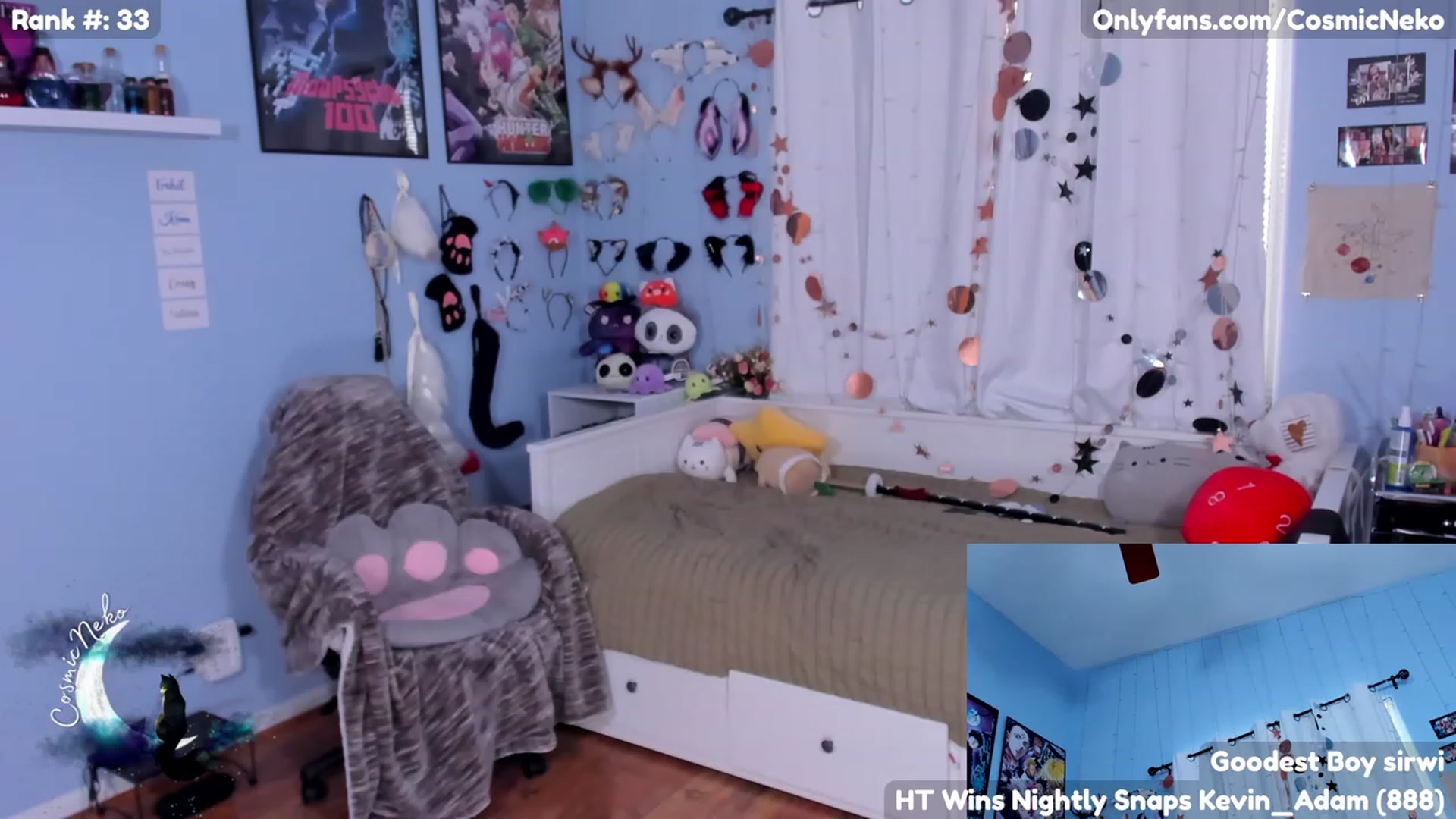 Gallery image thumbnail from CosmicNeko's myfreecams stream on, 07/03/2023, 20:26 image 6 of 20