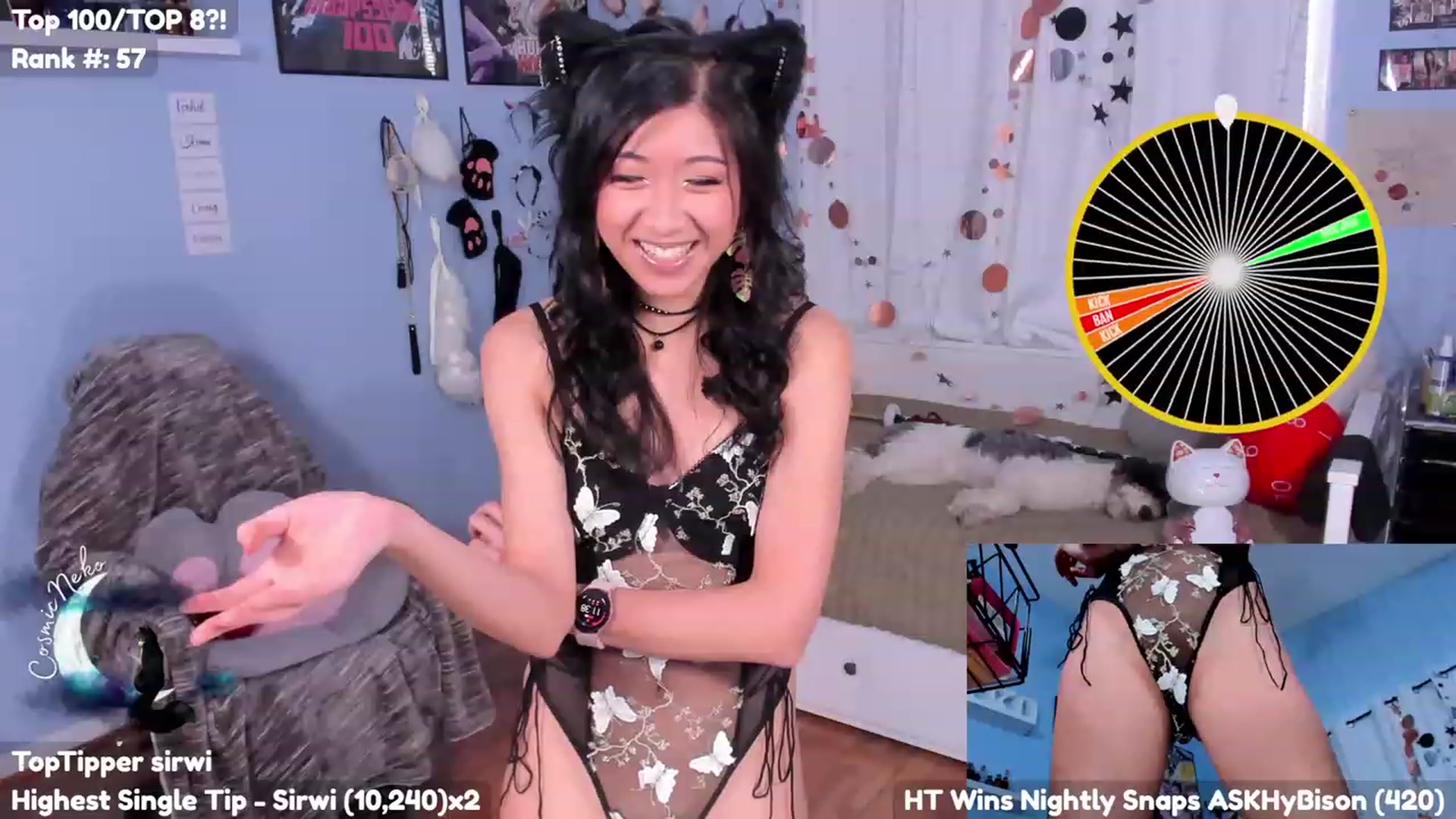 Gallery image thumbnail from CosmicNeko's myfreecams stream on, 07/06/2023, 18:52 image 16 of 20
