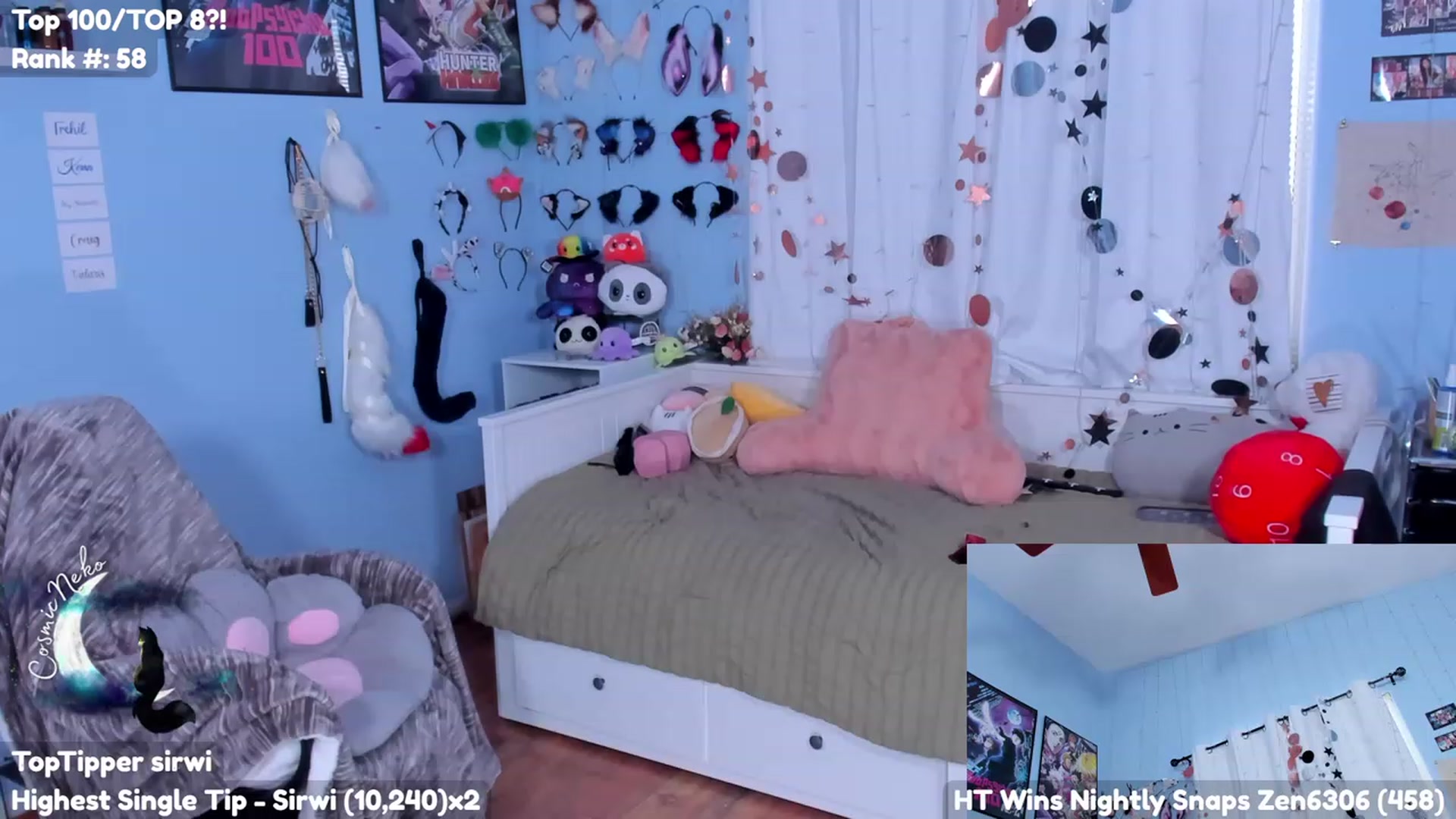 Gallery image thumbnail from CosmicNeko's myfreecams stream on, 07/07/2023, 19:24 image 17 of 20