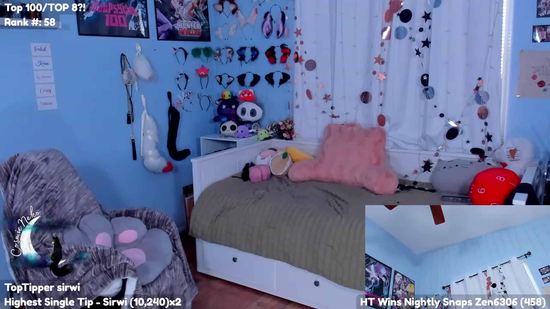 Gallery image thumbnail from CosmicNeko's myfreecams stream on, 07/07/2023, 19:24 image 5 of 20