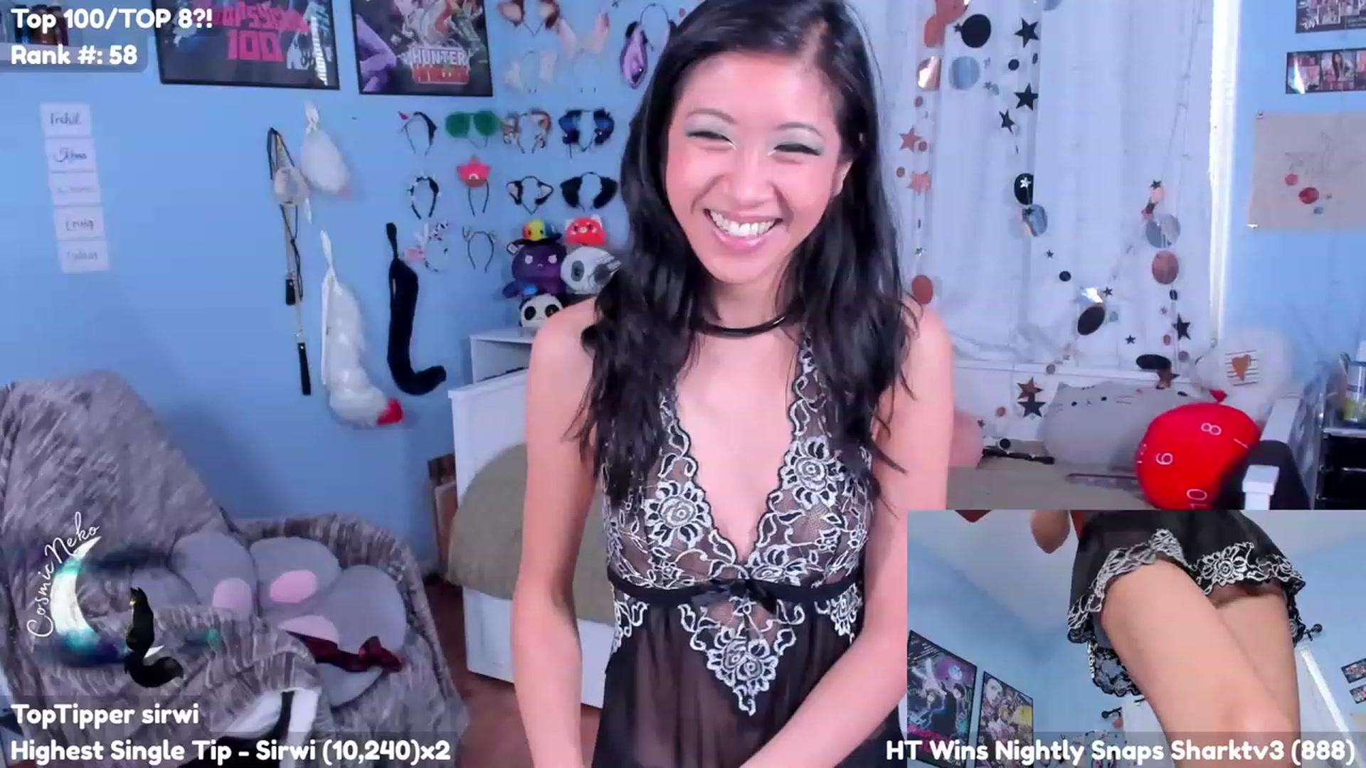 Gallery image thumbnail from CosmicNeko's myfreecams stream on, 07/07/2023, 20:31 image 19 of 20