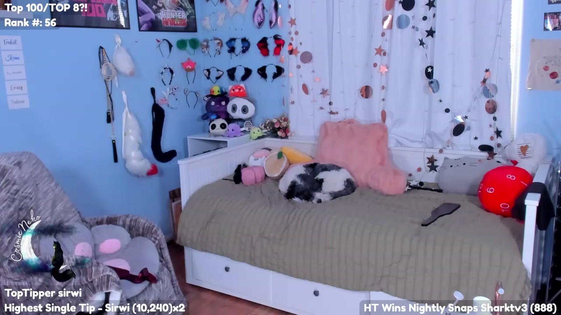 Gallery image thumbnail from CosmicNeko's myfreecams stream on, 07/07/2023, 21:10 image 11 of 20