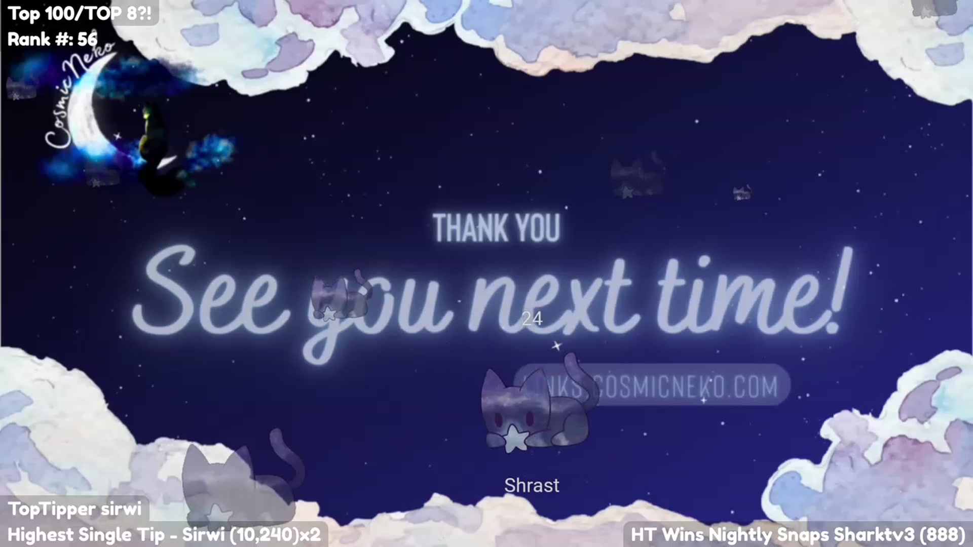 Gallery image thumbnail from CosmicNeko's myfreecams stream on, 07/07/2023, 21:10 image 20 of 20