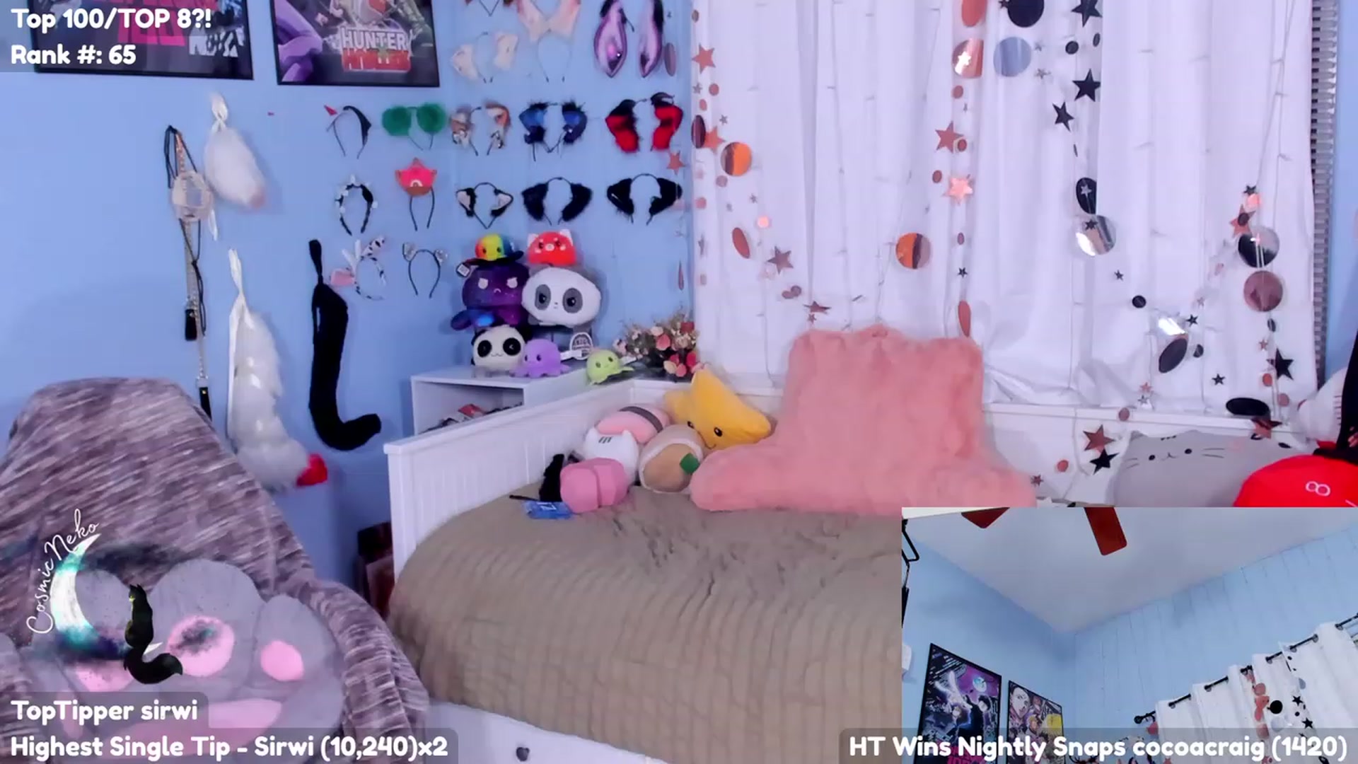 Gallery image thumbnail from CosmicNeko's myfreecams stream on, 07/08/2023, 06:36 image 7 of 20
