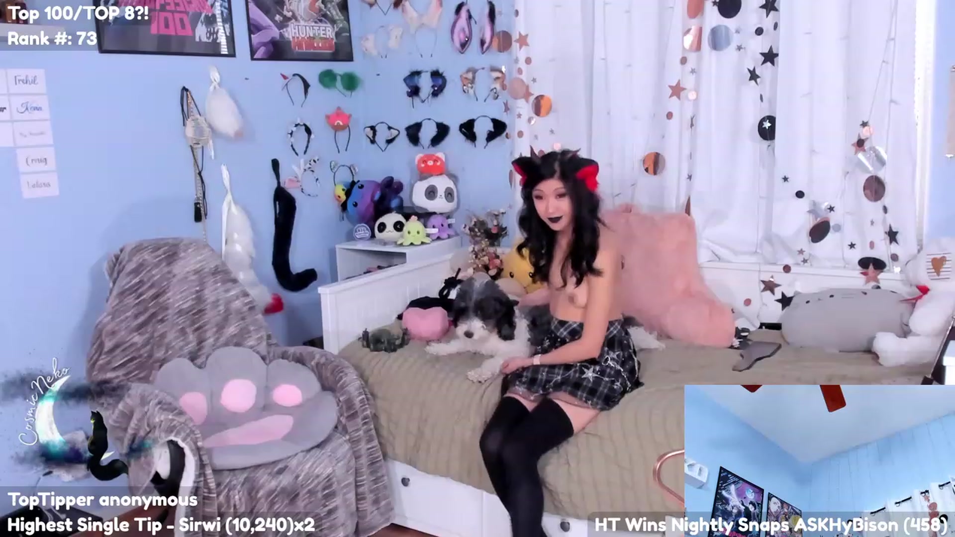 Gallery image thumbnail from CosmicNeko's myfreecams stream on, 07/14/2023, 19:50 image 17 of 20