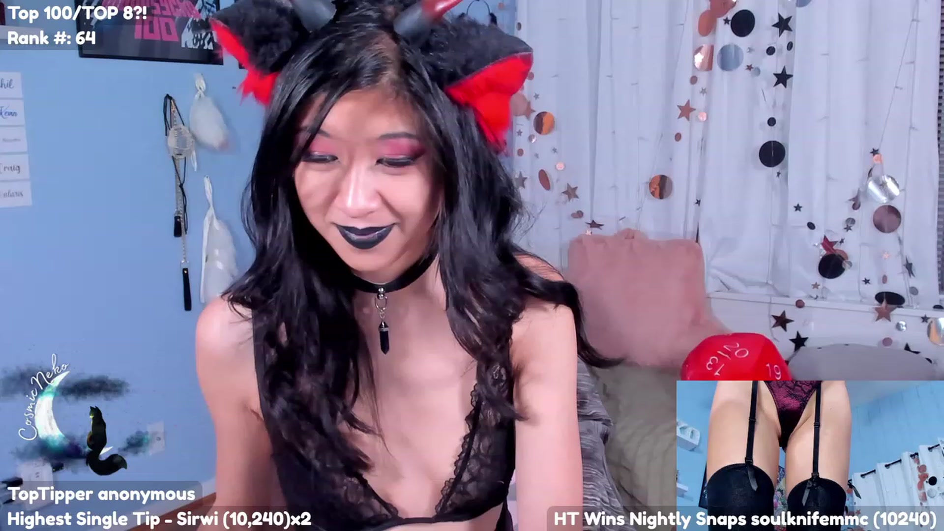 Gallery image thumbnail from CosmicNeko's myfreecams stream on, 07/15/2023, 04:43 image 1 of 20