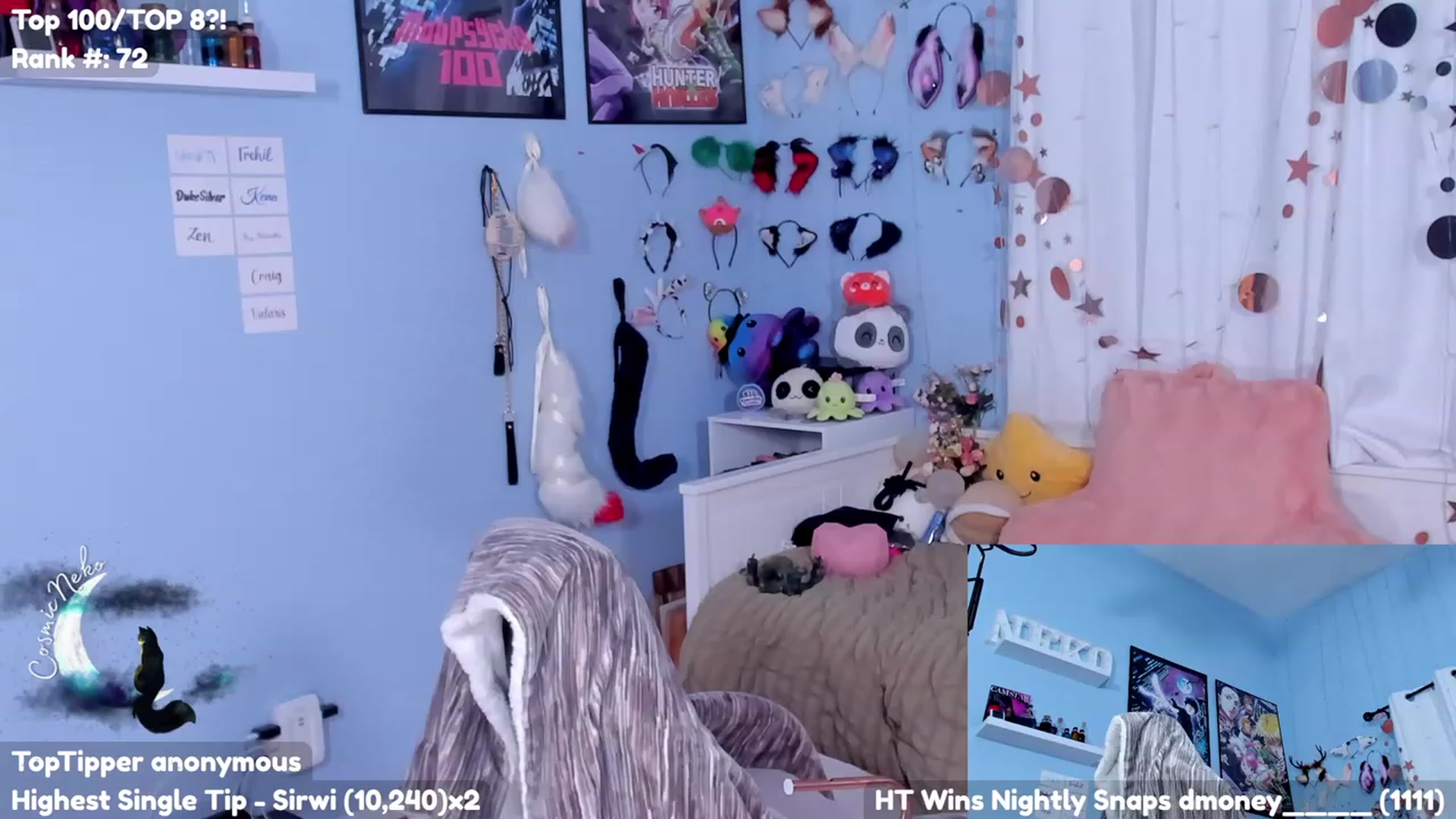 Gallery image thumbnail from CosmicNeko's myfreecams stream on, 07/19/2023, 04:22 image 18 of 20