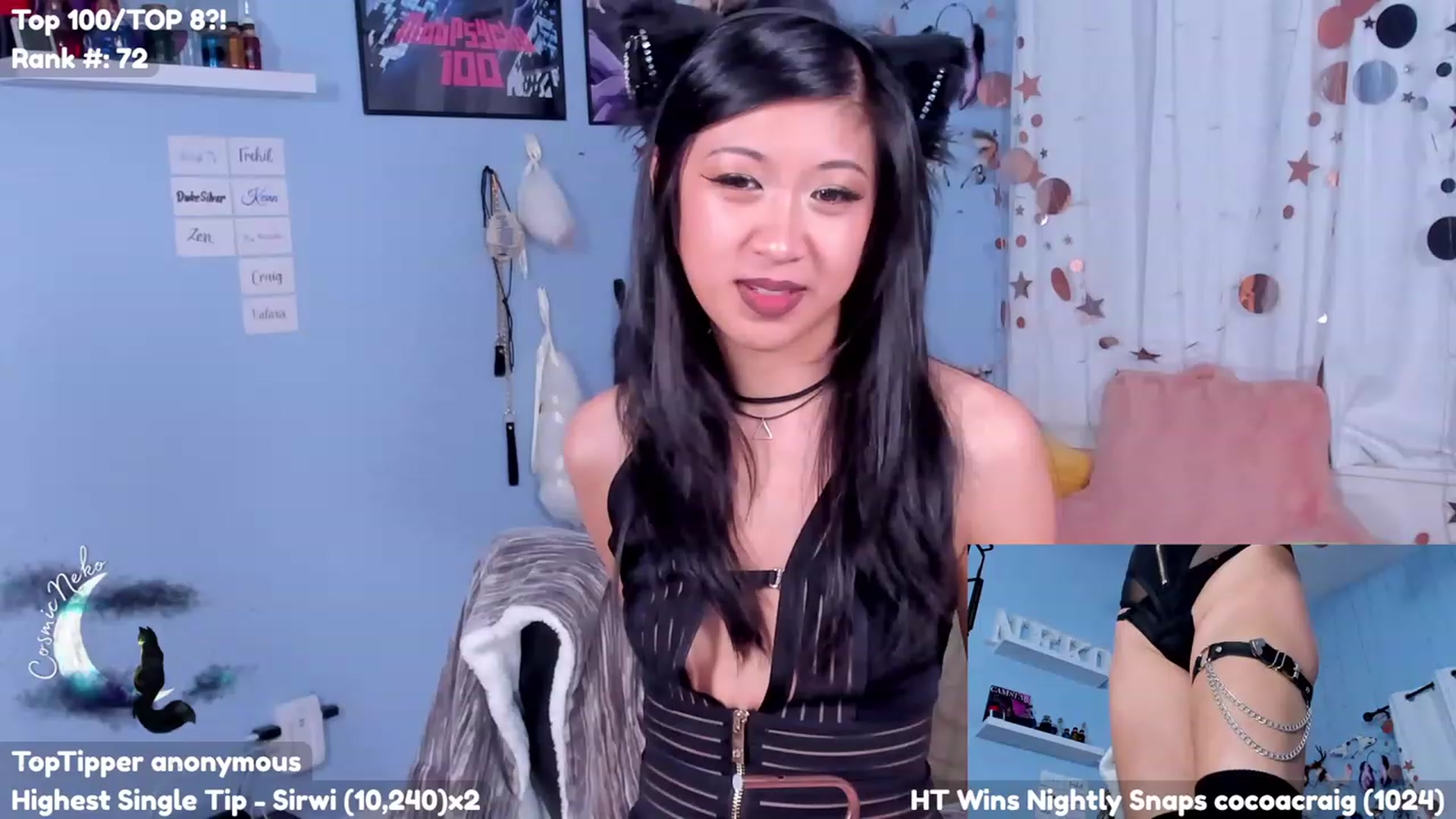 Gallery image thumbnail from CosmicNeko's myfreecams stream on, 07/19/2023, 04:22 image 13 of 20