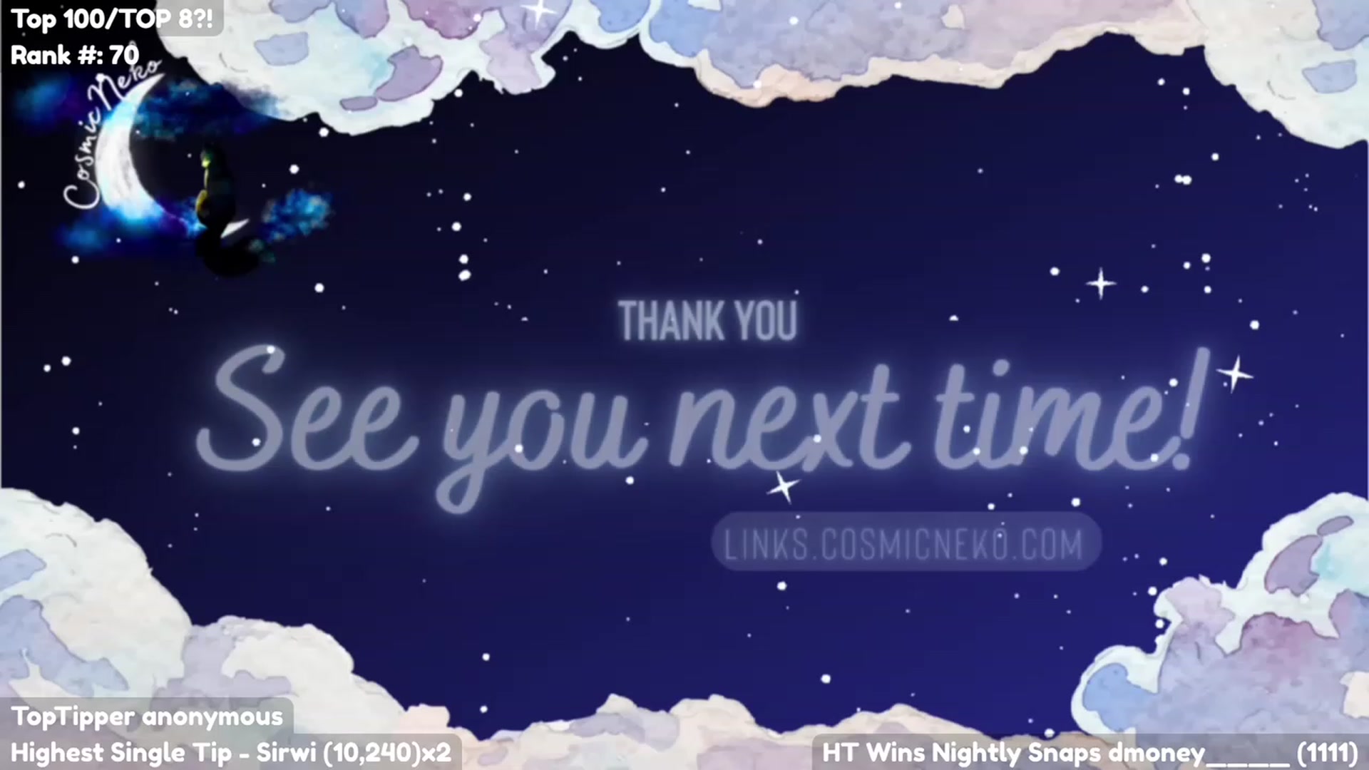 Gallery image thumbnail from CosmicNeko's myfreecams stream on, 07/19/2023, 05:12 image 19 of 20
